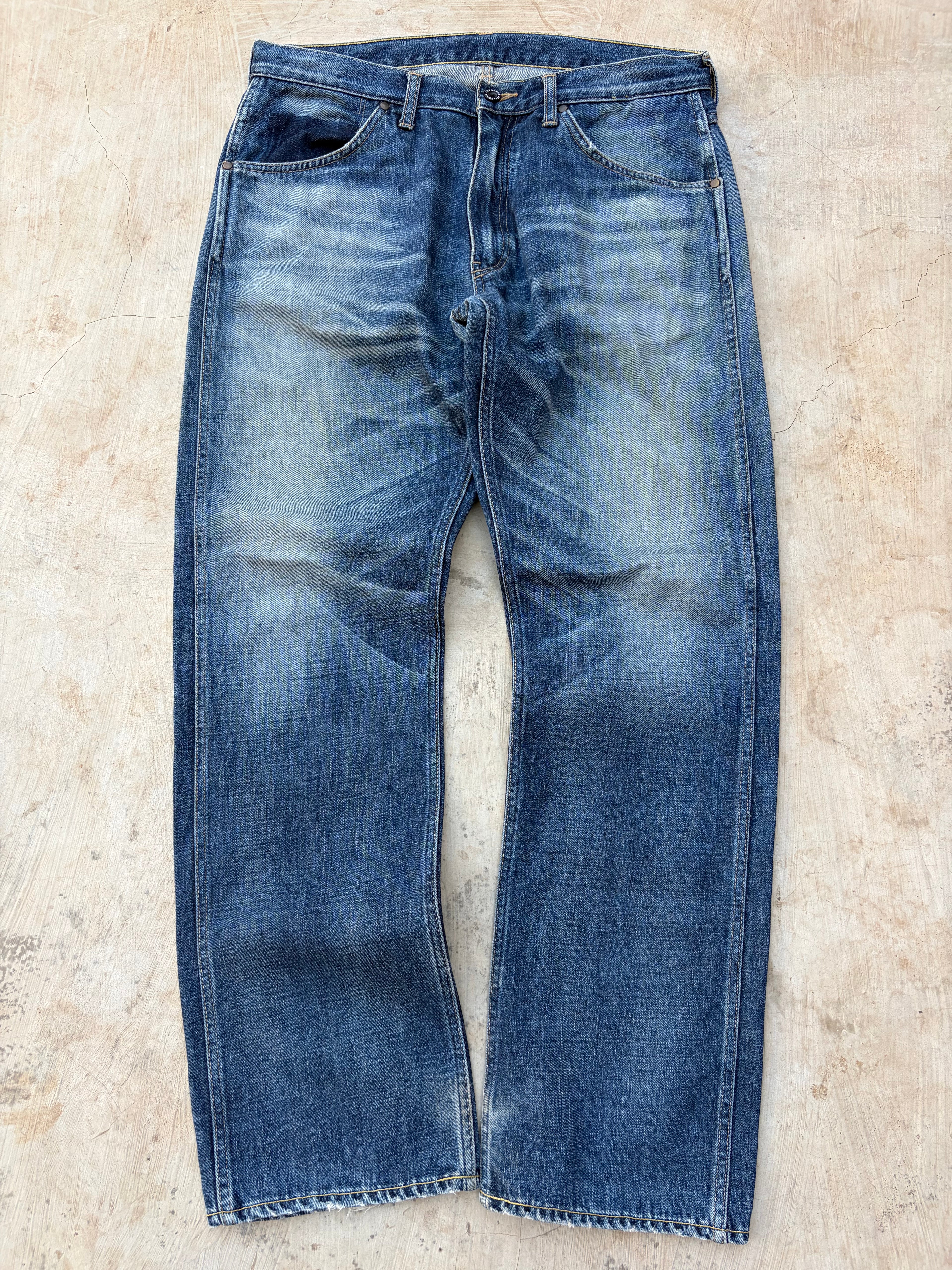 Vintage BAPE Bathing Ape Denim Jeans Big Logo Back Embroidery Y2K 34