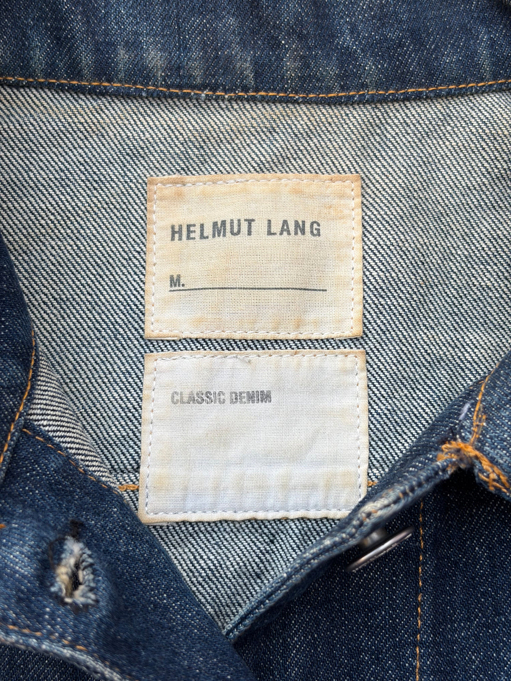 Vintage 1998 Helmut Lang Classic Denim Jacket M