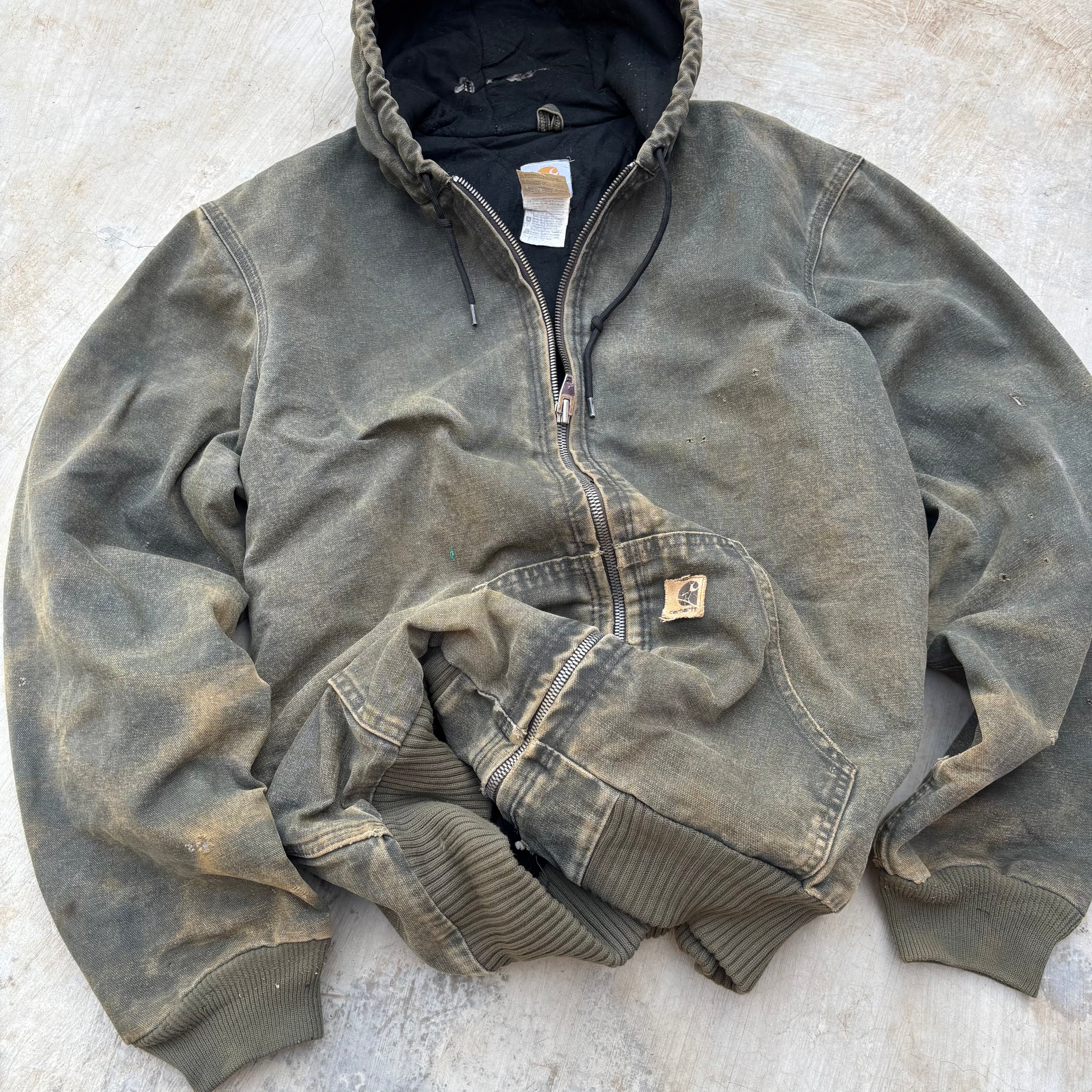 Vintage 00s Thrashed Sunfaded Carhartt Active Jacket Mos M