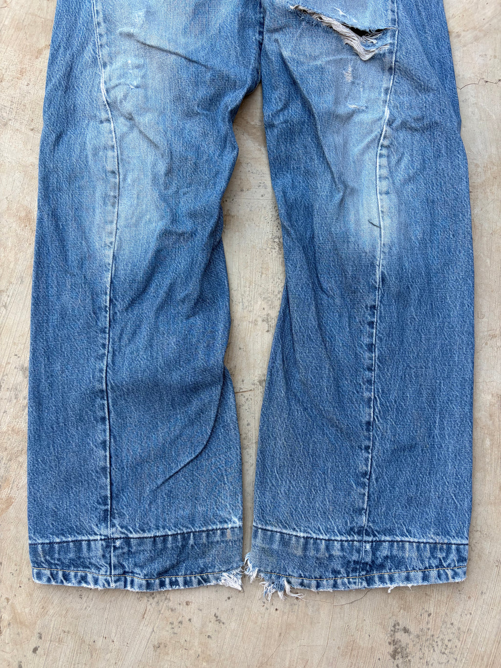 Vintage Levi's Buckle Back Jeans Distressed Light Wash Rare 32