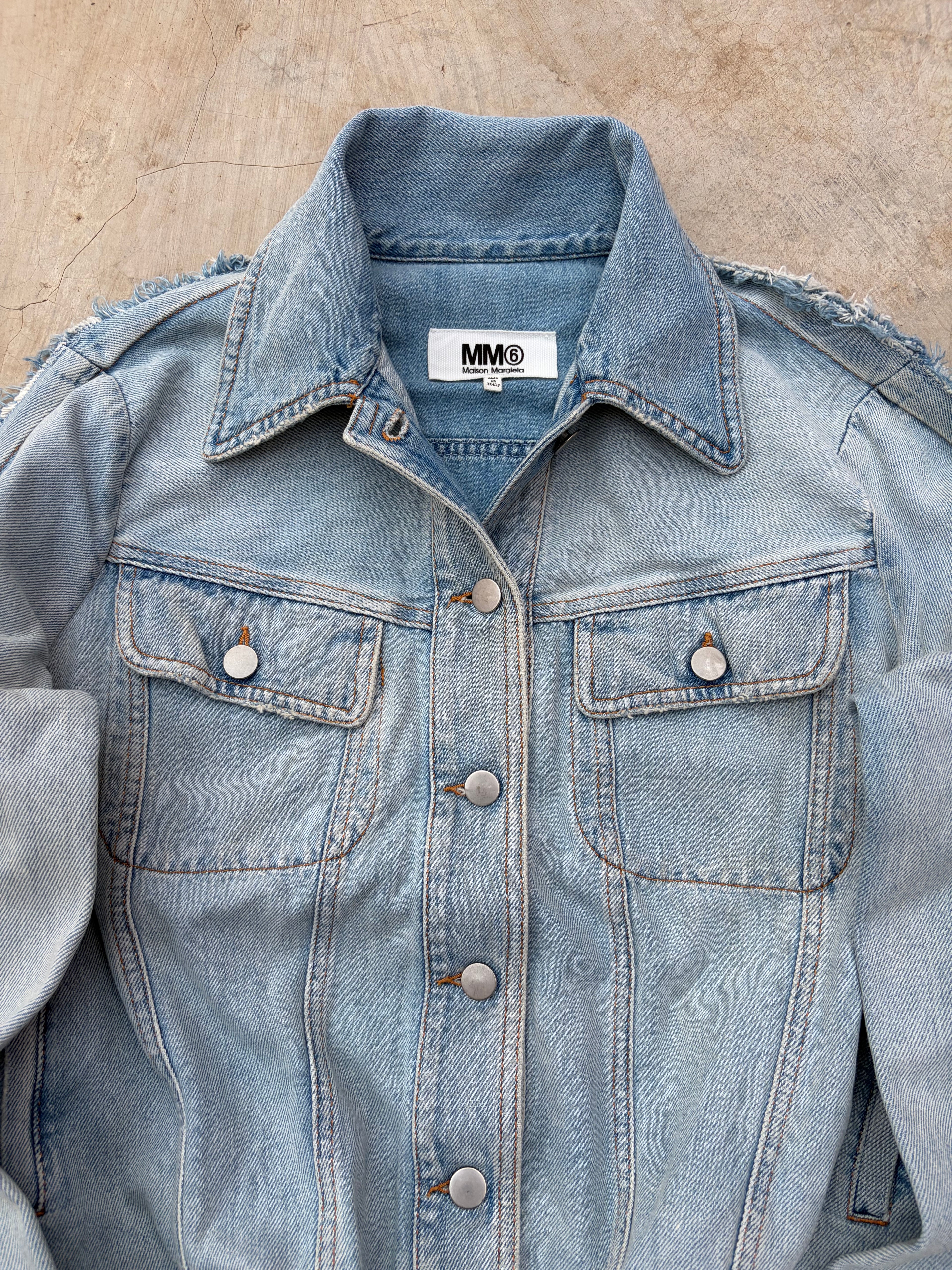 SS2017 Maison Margiela Two Tone Denim Jacket S