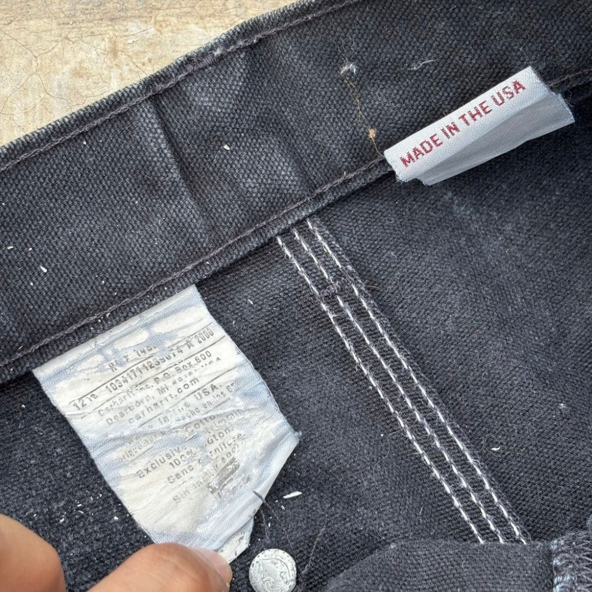 Vintage 00s Carhartt Double Knee B01 BLK 34