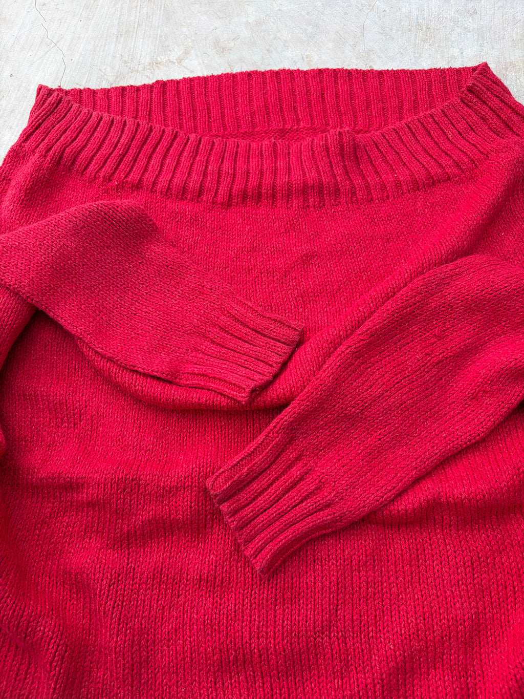 Vintage Polo Ralph Lauren Bear Knit Sweater Red Cotton L