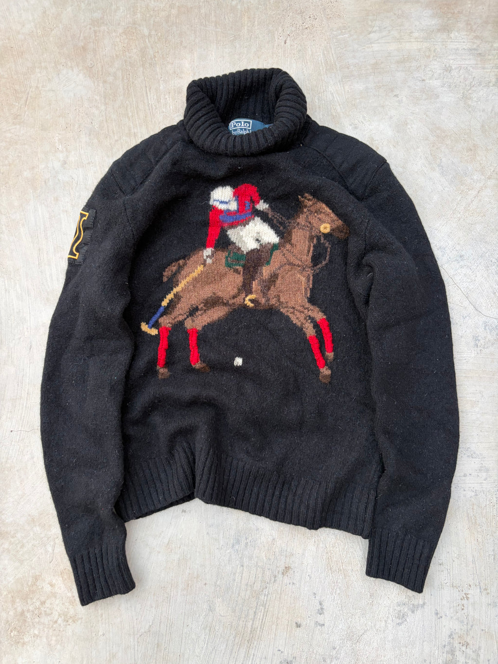 Rare Vintage Polo by Ralph Lauren Equestrian Sweater – Polo Sport Horse Knit S/M