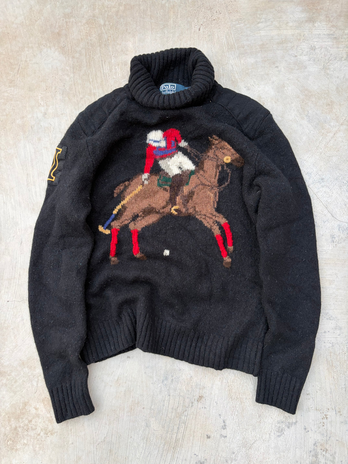 Rare Vintage Polo by Ralph Lauren Equestrian Sweater – Polo Sport Horse Knit S/M