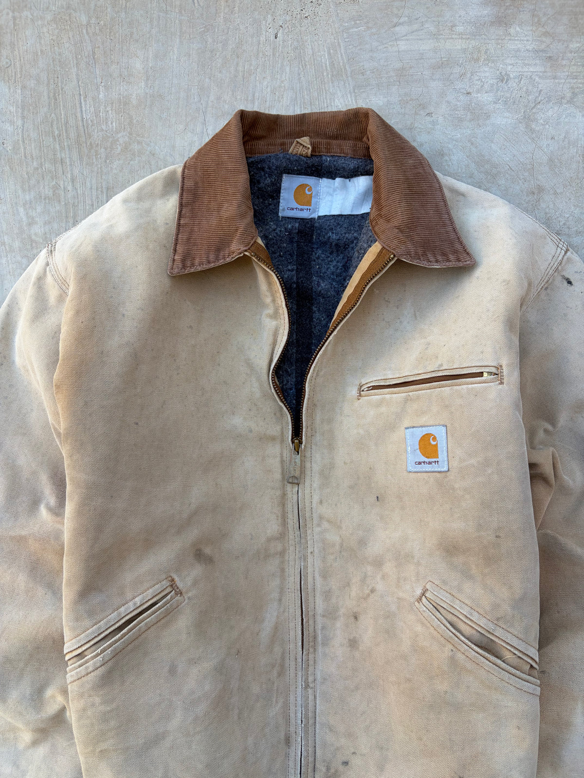 90s Vintage Carhartt Blanket-Lined Jacket – Faded Workwear M/L