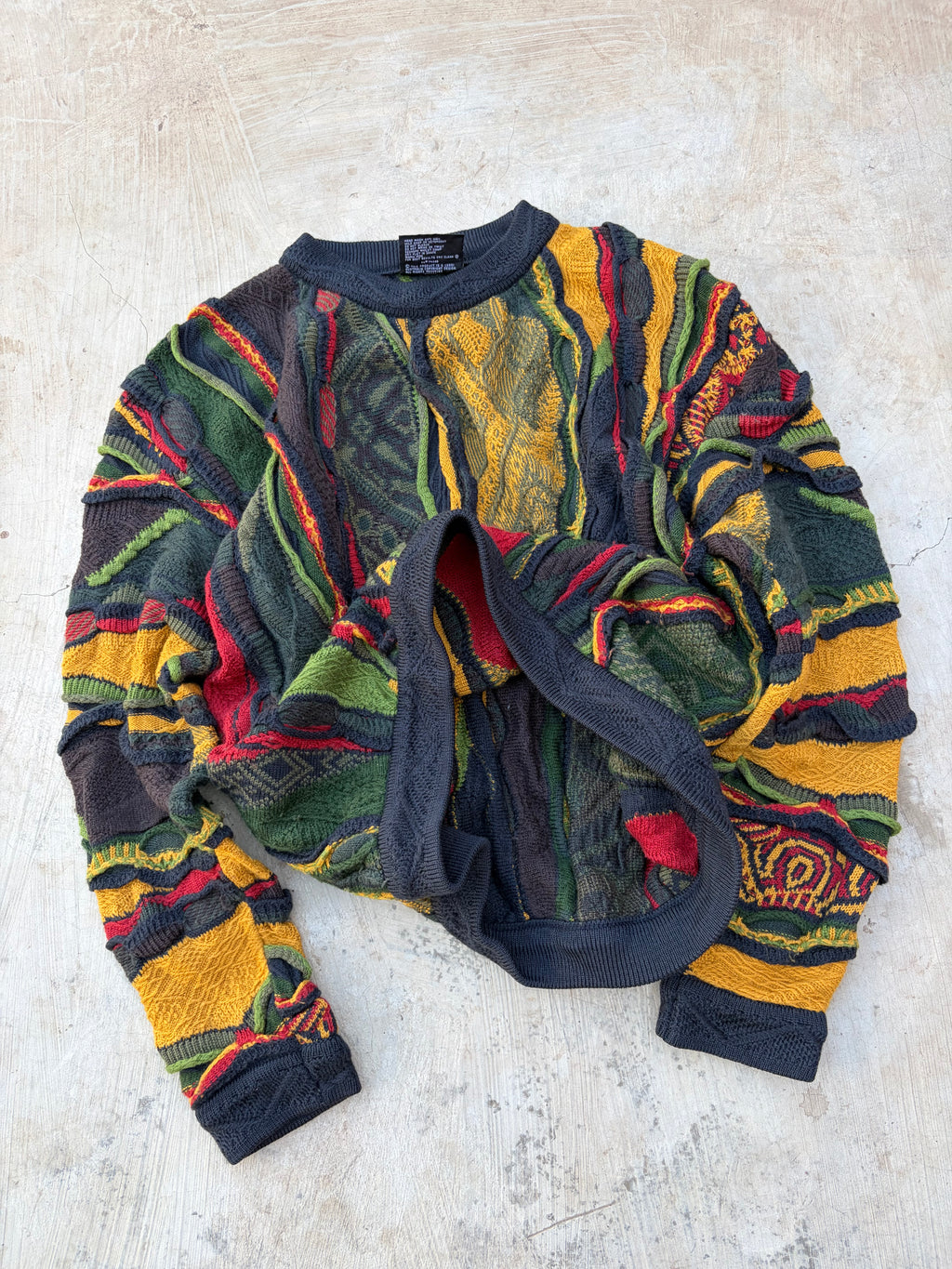 Vintage 90s COOGI Australia 3D Mercerised Cotton Knit Sweater S