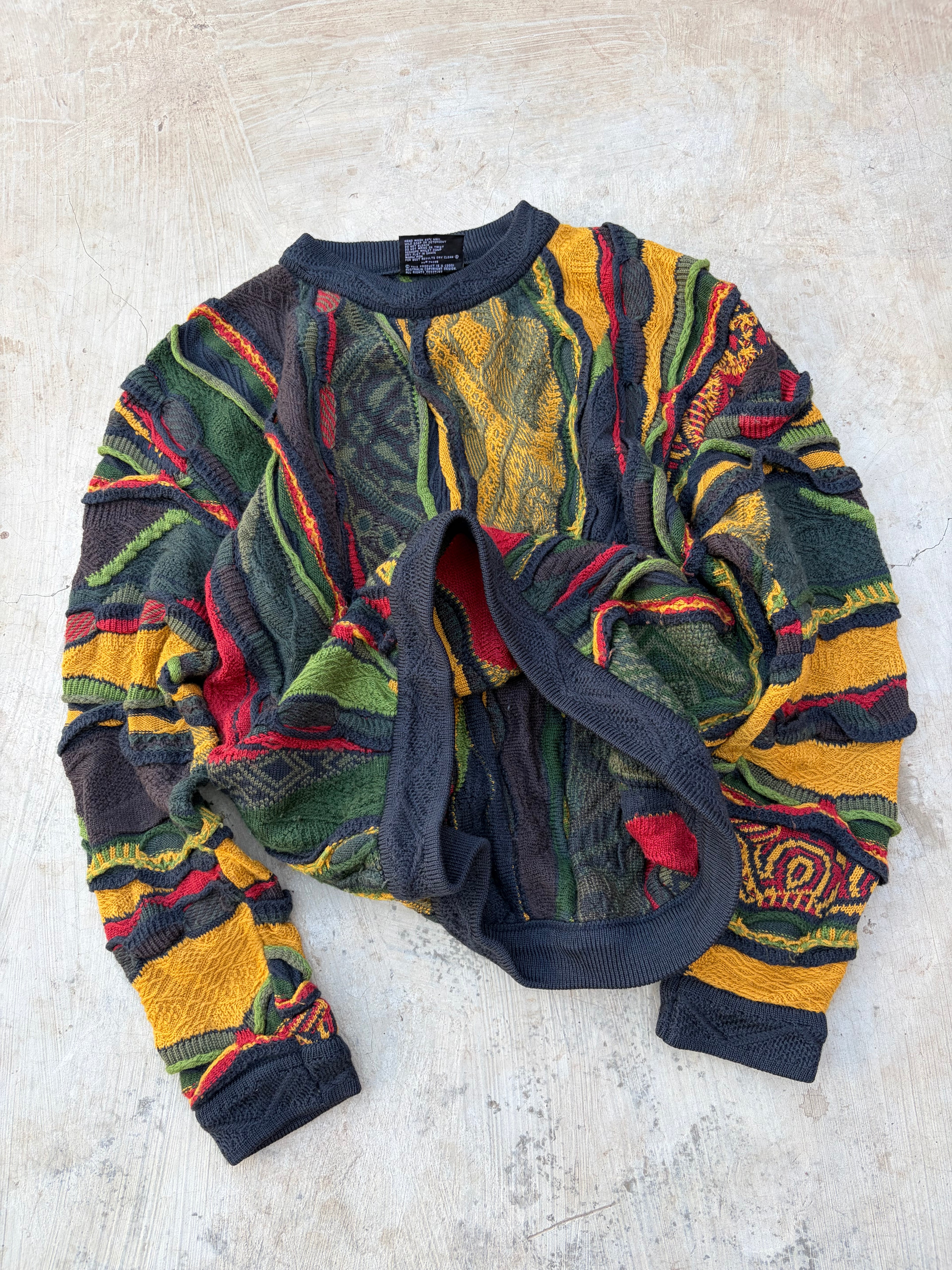 Vintage 90s COOGI Australia 3D Mercerised Cotton Knit Sweater S