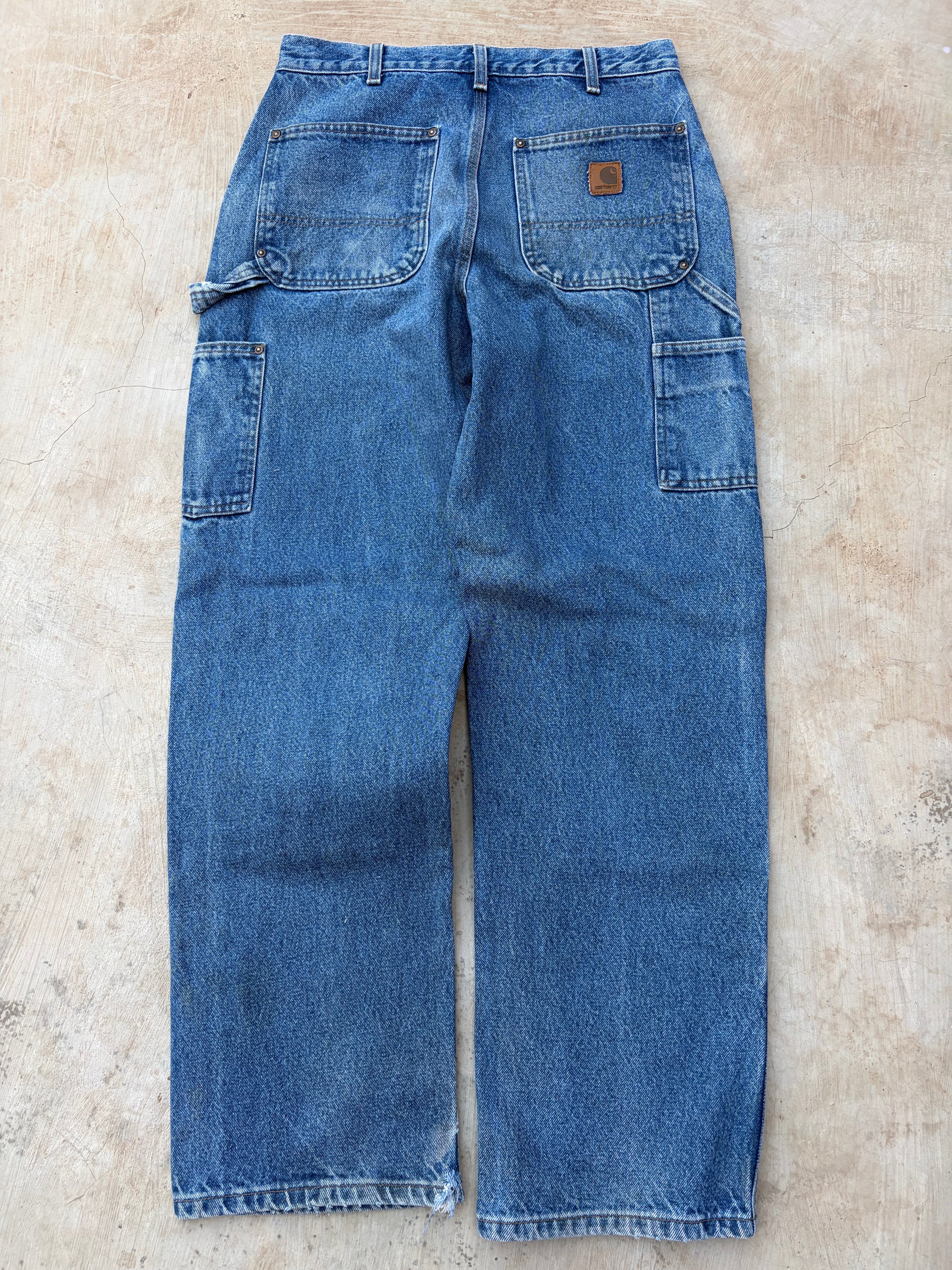 Vintage 00s Carhartt Double Knee Denim Distressed Panel 32