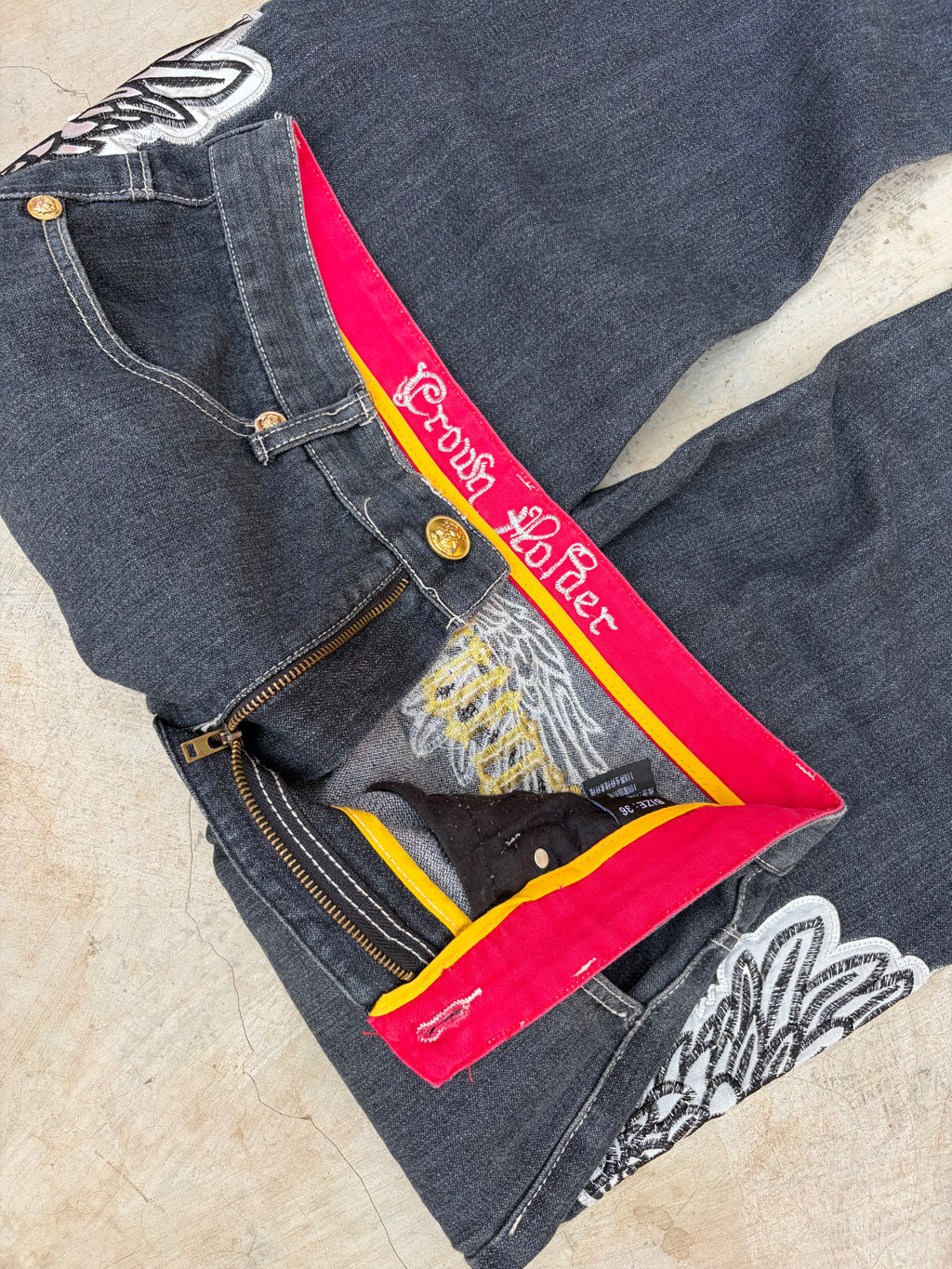 Vintage 00s Crown Holder Y2K Jeans 34