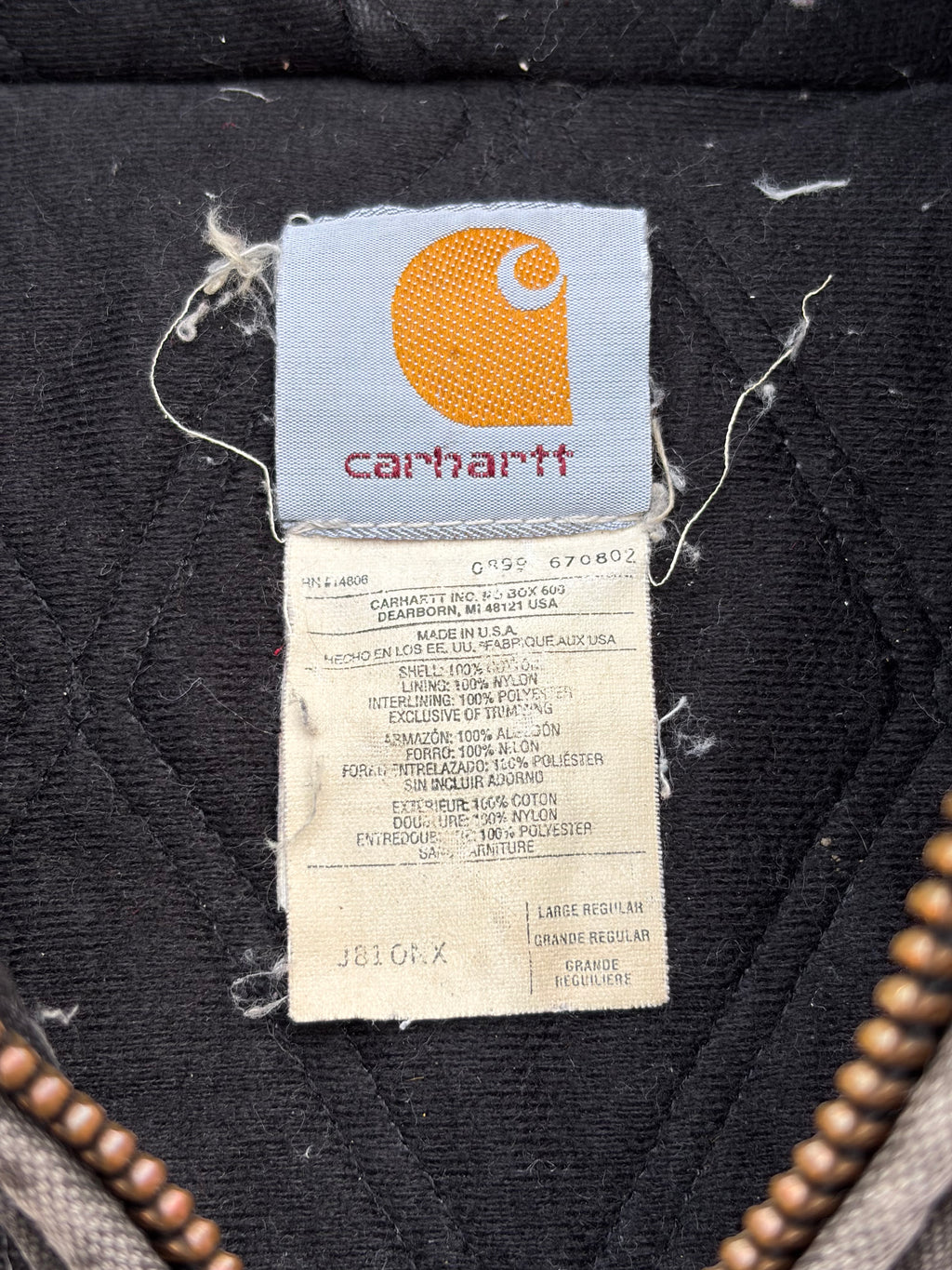 Vintage 90s 1999 Carhartt Active Jacket J81 ONX L