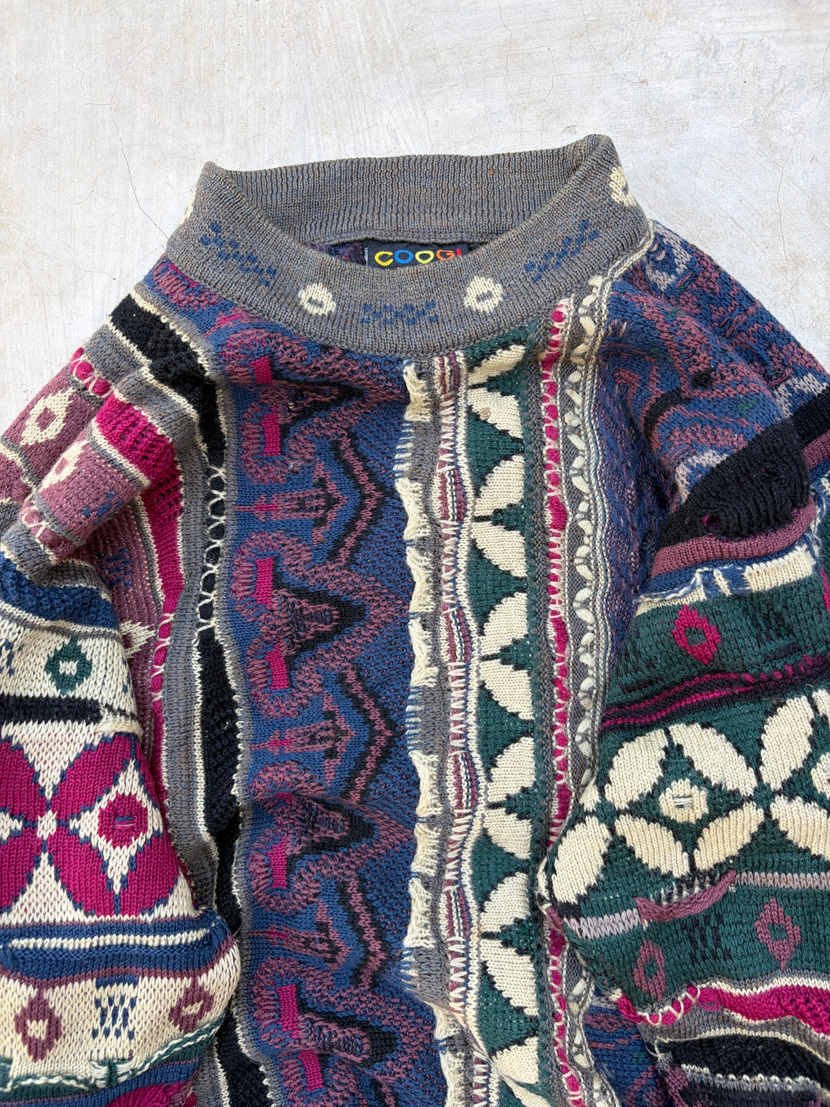 Rare 90s Vintage COOGI Australia 3D Knit Sweater L