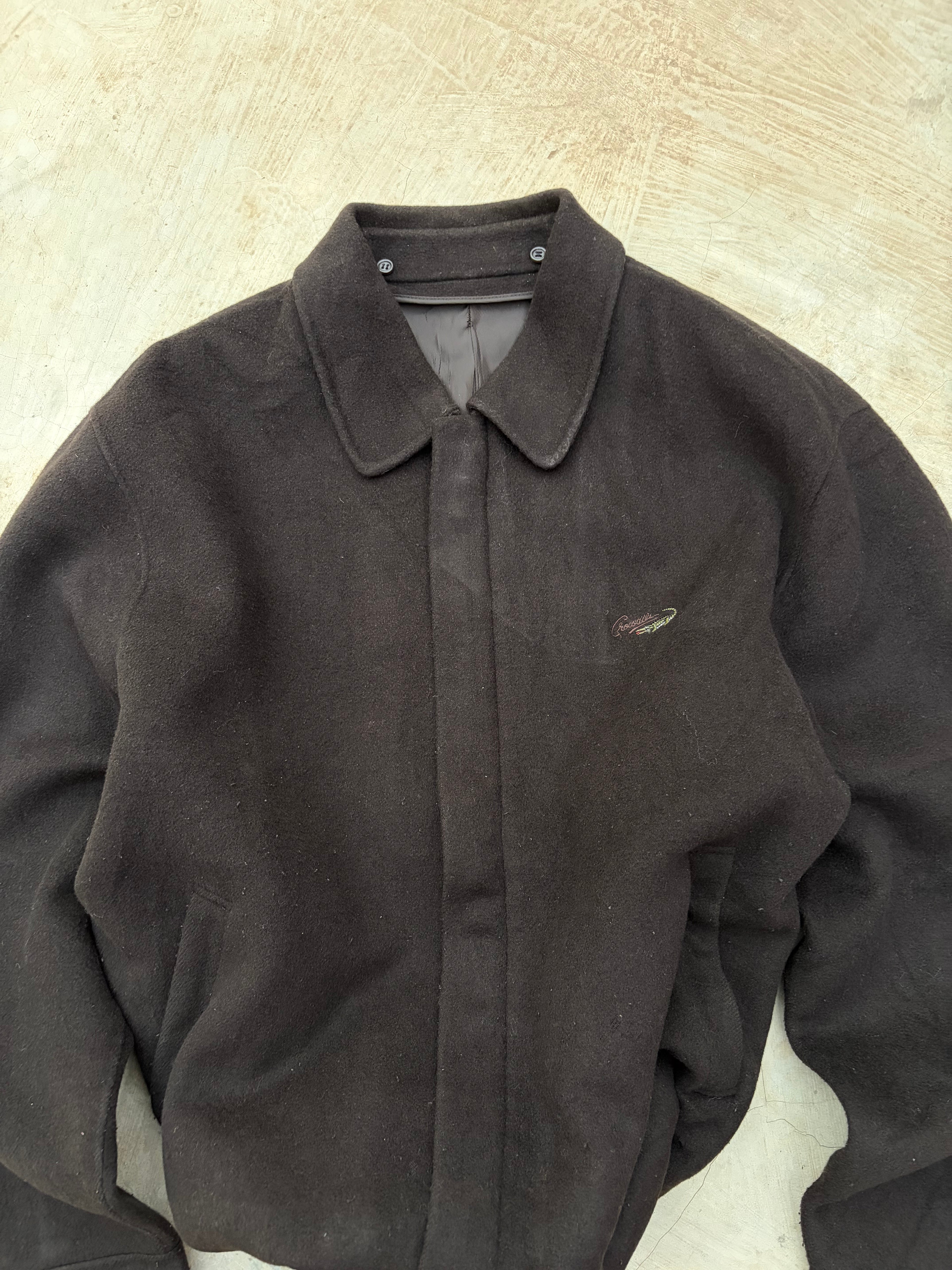 Vintage 90s Crocodile Woolen Zip Jacket XL