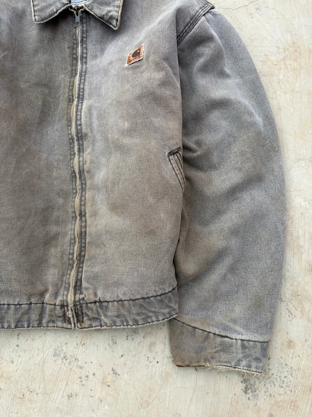 Vintage 00s Sunfaded Carhartt Detroit Jacket J146 CHT L