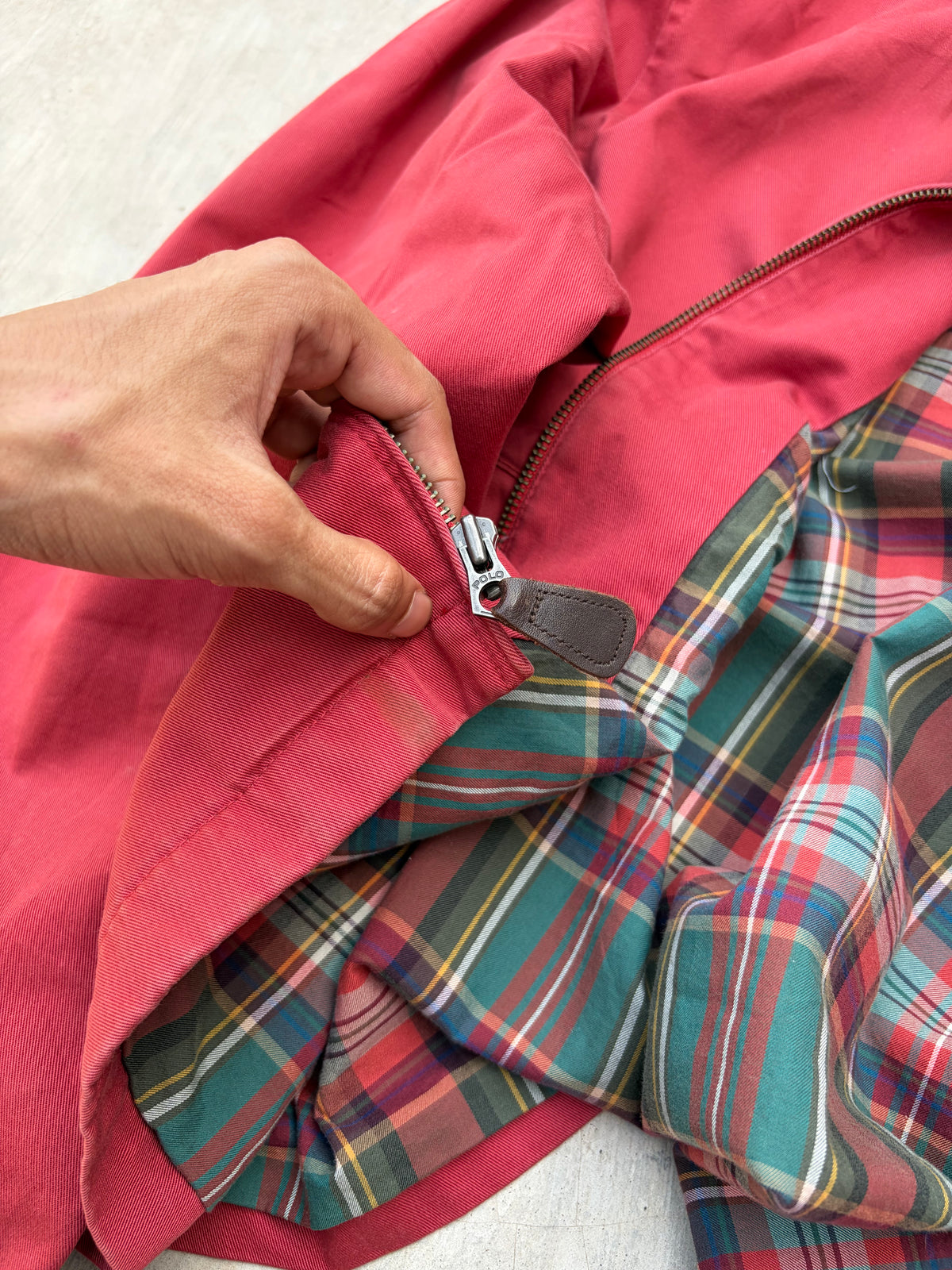 90s Vintage Polo Ralph Lauren Red Harrington Jacket XL/XXL