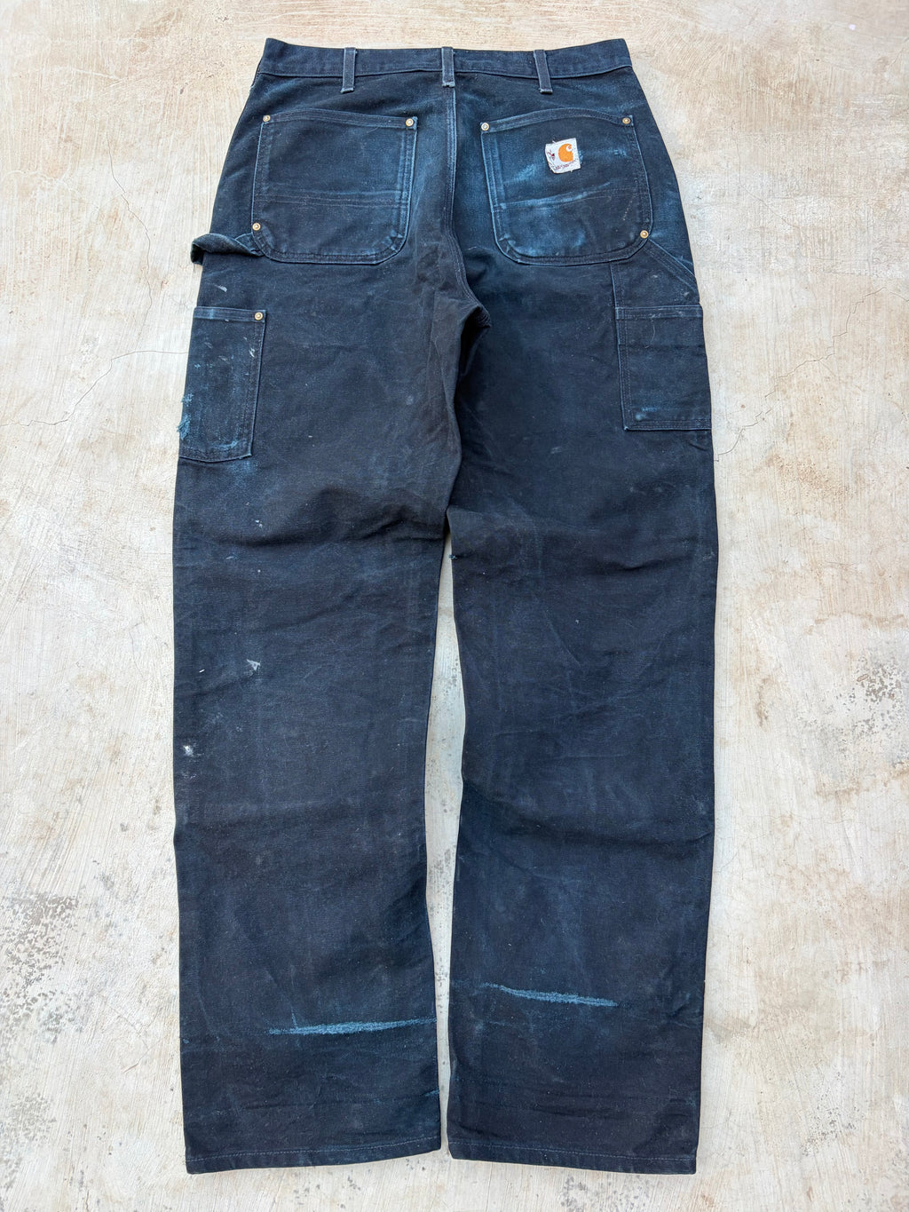 Vintage 00s Carhartt Double Knee Pant Distressed Paint Splash 33
