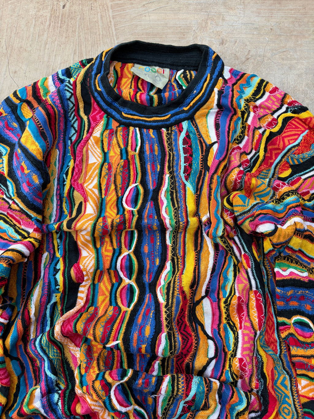 90s Coogi Australia Pure New Wool Knit Sweater Made In Australia M