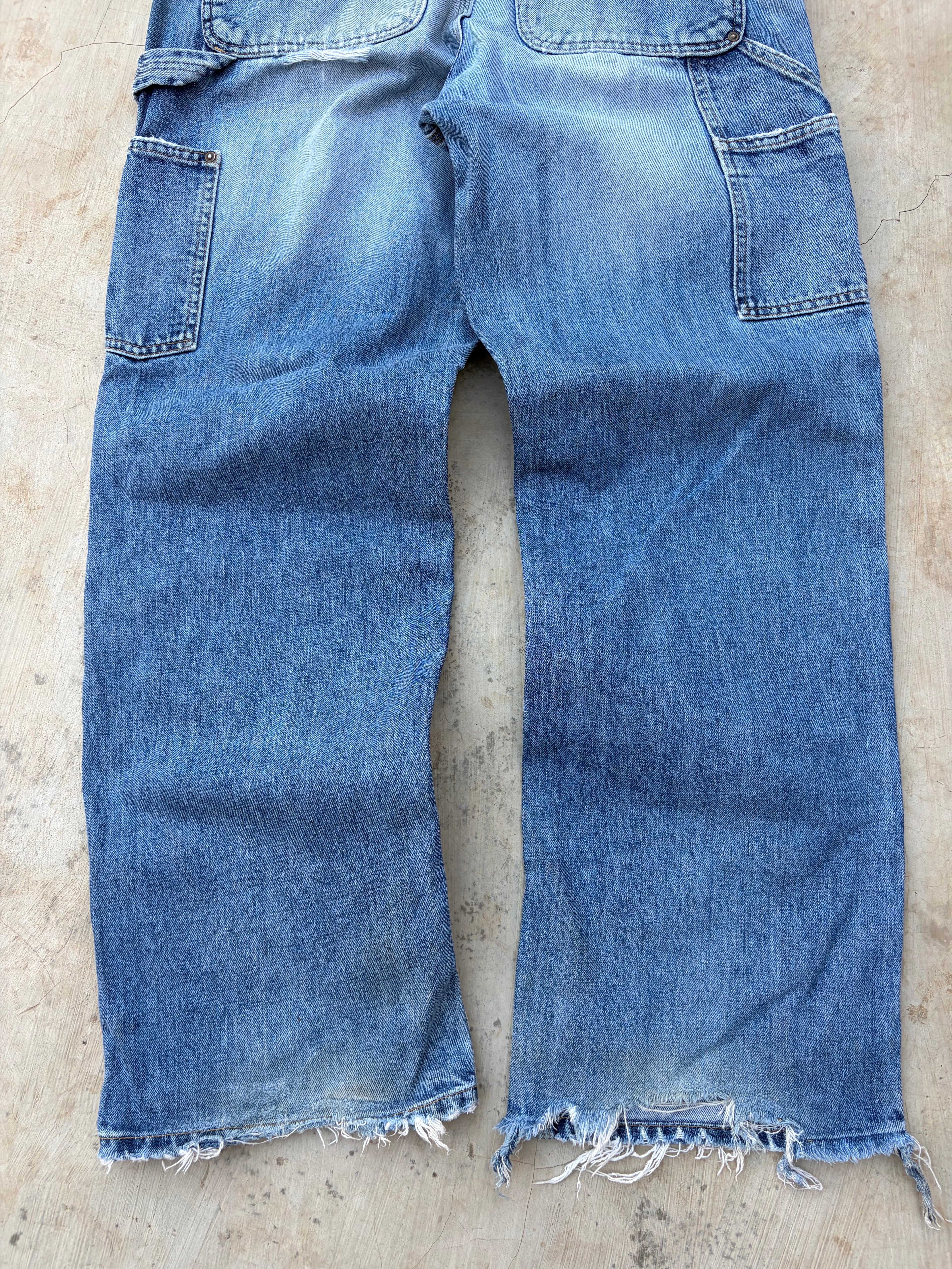 Vintage Carhartt Double Knee Carpenter Jeans Distressed Workwear Rare 32