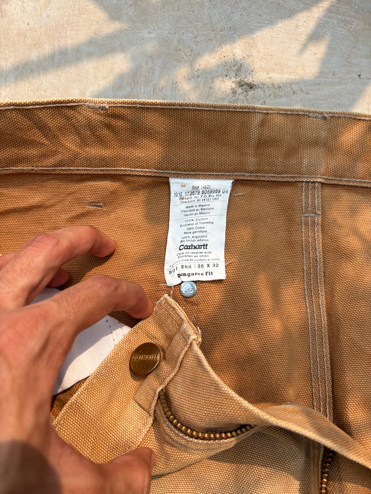 Vintage Carhartt Painted & Faded Double Knee 36