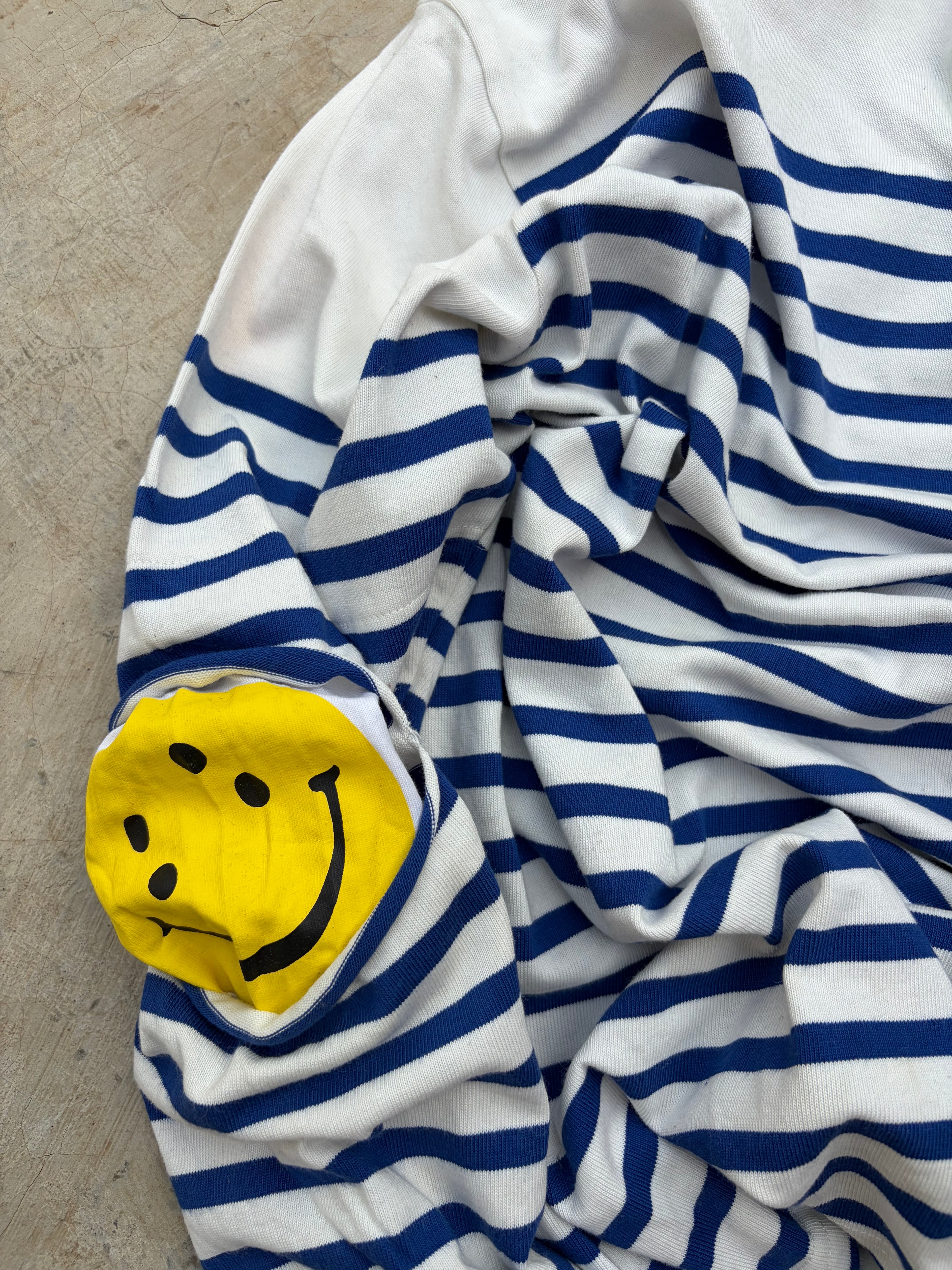 Vintage Kapital Border Smile Long Sleeve Tee L