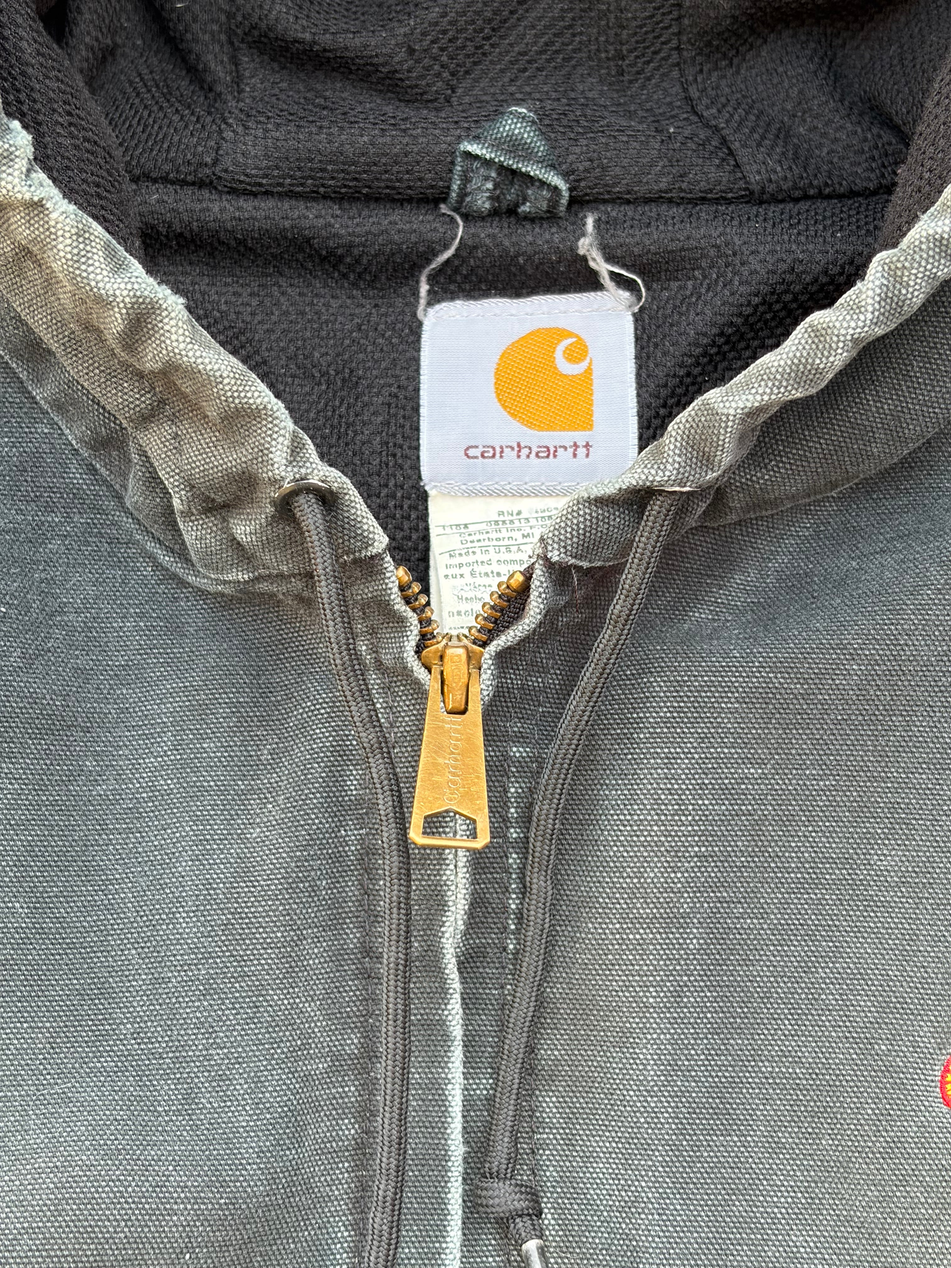 Vintage 00s Faded Carhartt Active Jacket J131 BLK XL