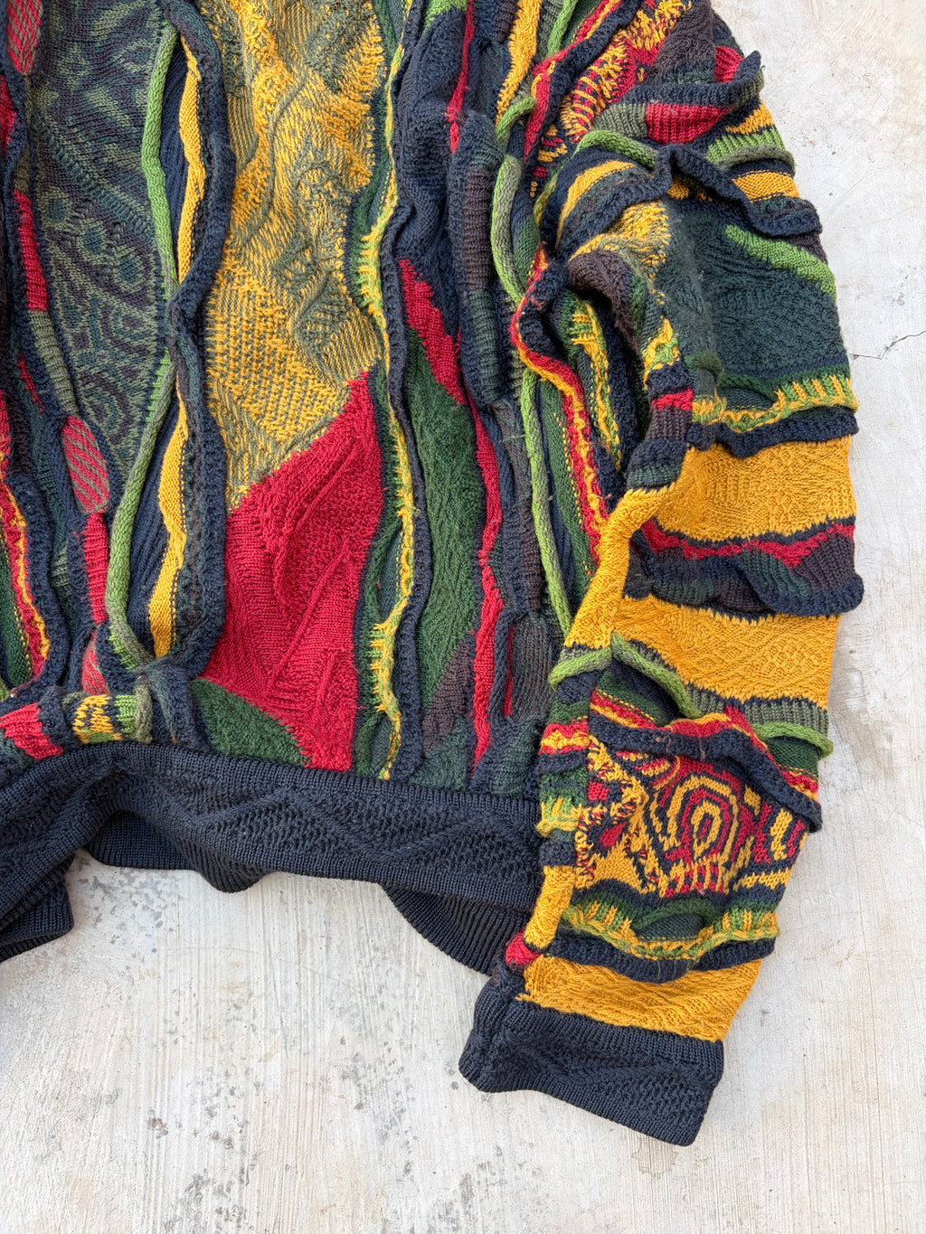 Vintage 90s COOGI Australia 3D Mercerised Cotton Knit Sweater S