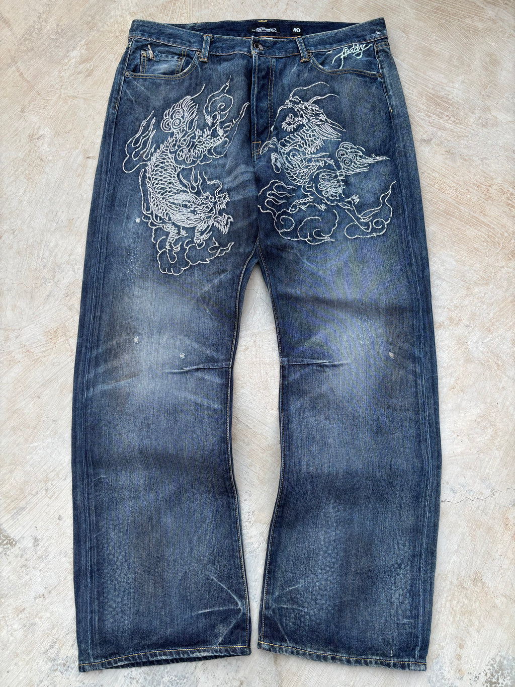 Vintage 00s Edhardy Y2K Spellout Pant 40