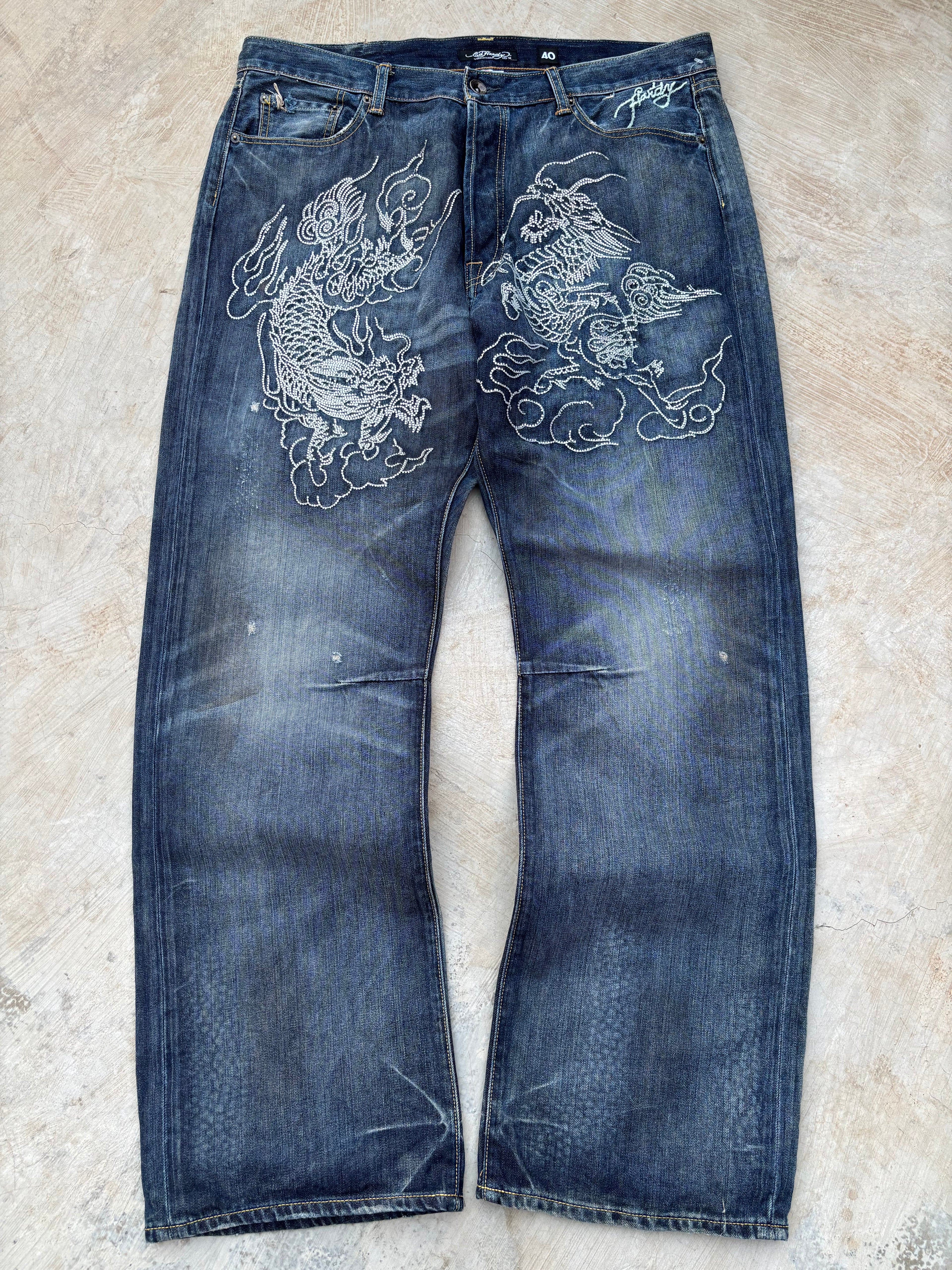 Vintage 00s Edhardy Y2K Spellout Pant 40