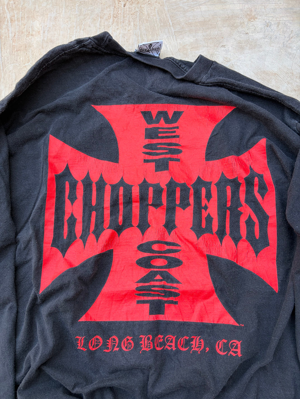 Vintage 00s West Coast Choppers Long Sleeve – Flame Skull M/L