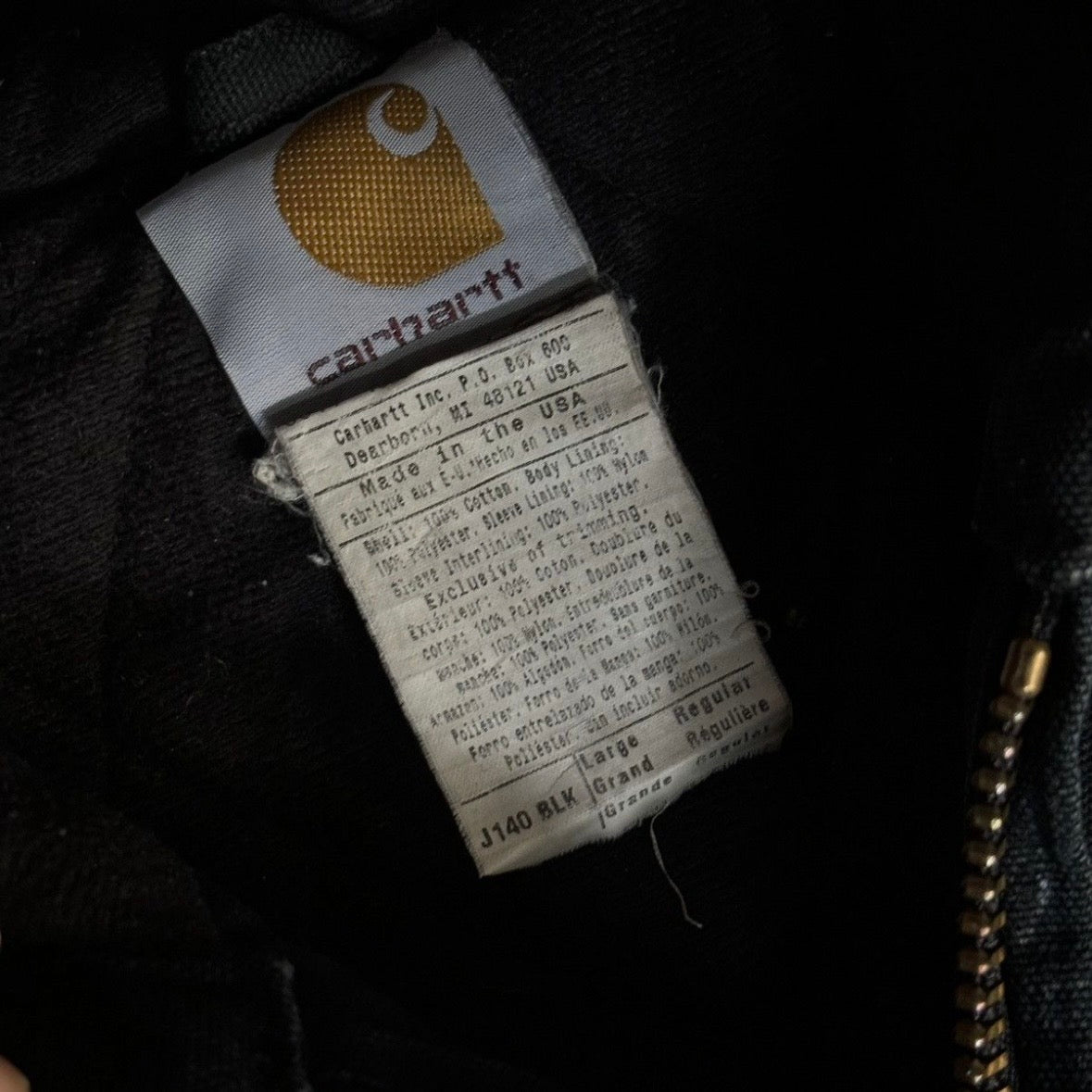 Vintage 00s Carhartt Active Jacket BLK L