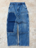 Vintage 00s Carhartt Double Knee Denim Distressed Panel 32