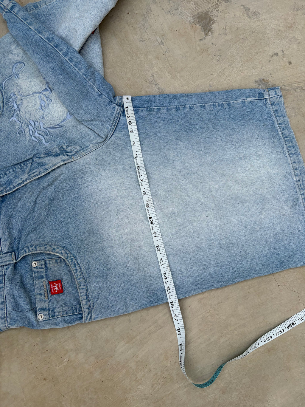 Rare Vintage JNCO Dragon Embroidered Denim Jorts – Y2K Grail 36