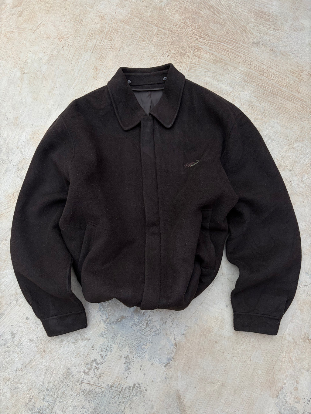Vintage 90s Crocodile Woolen Zip Jacket XL