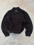 Vintage 90s Crocodile Woolen Zip Jacket XL