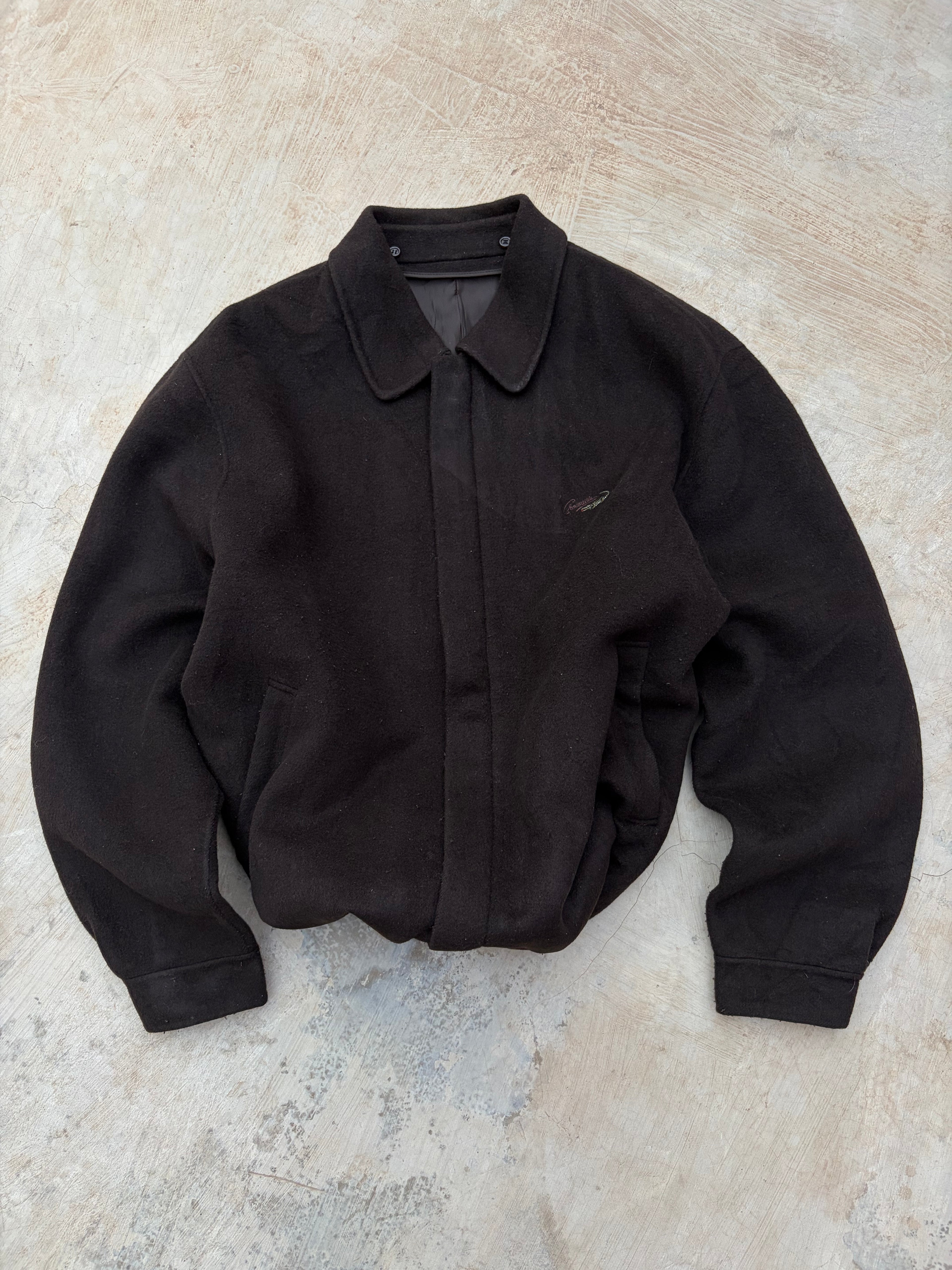 Vintage 90s Crocodile Woolen Zip Jacket XL