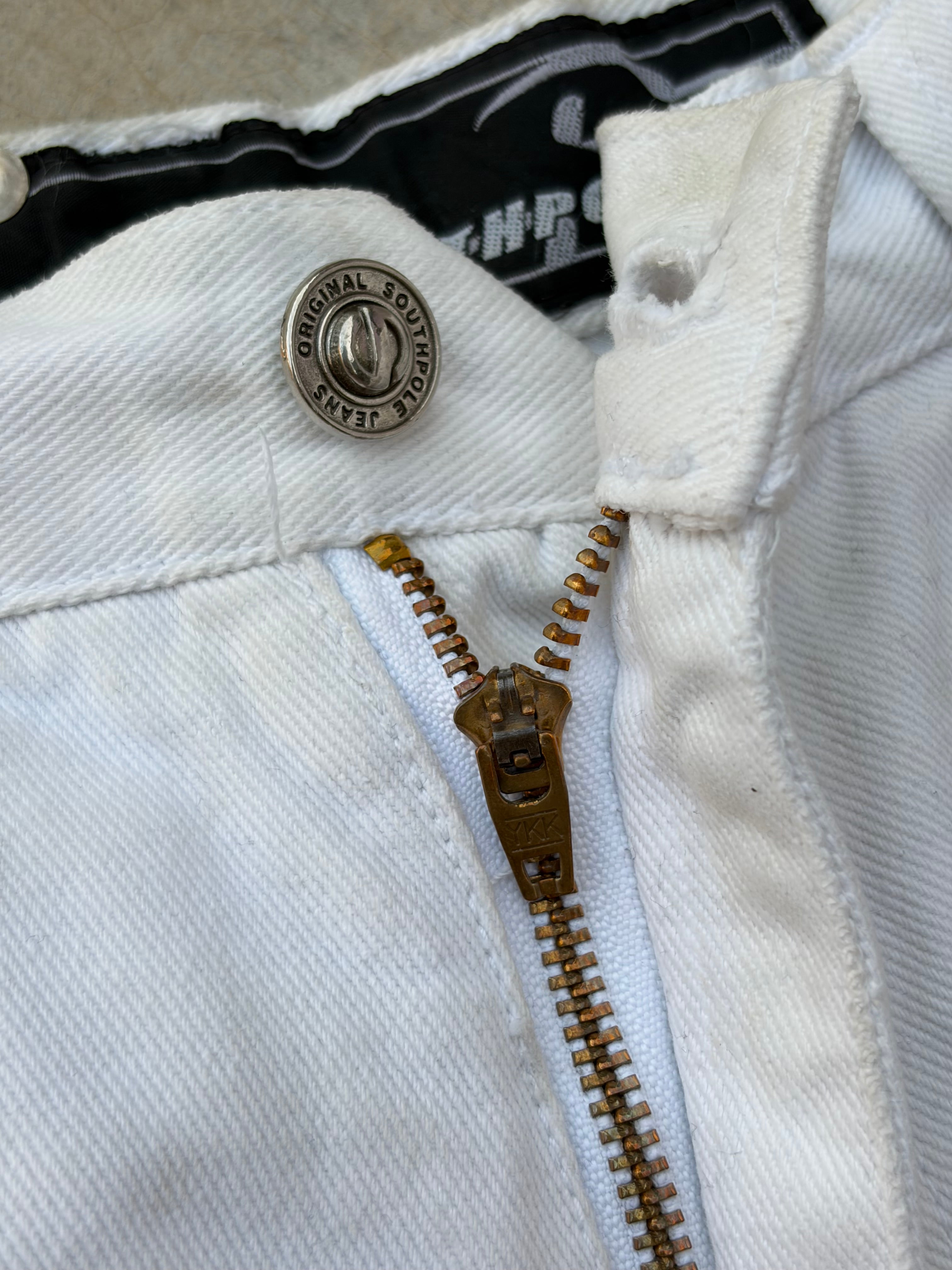 Vintage 00s Southpole Y2K White Denim Shorts 29