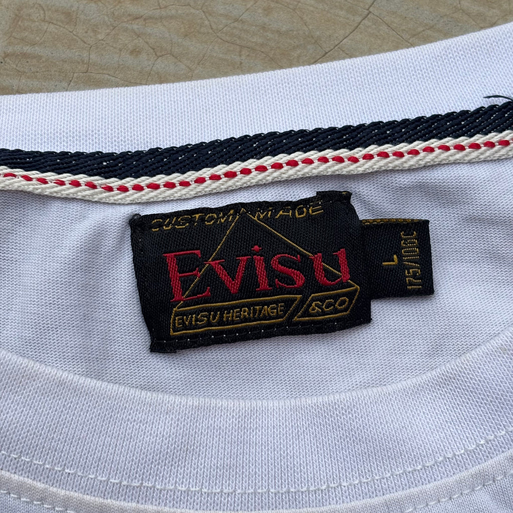 Vintage 00s Evisu GodHead Tee Selvedge M/L