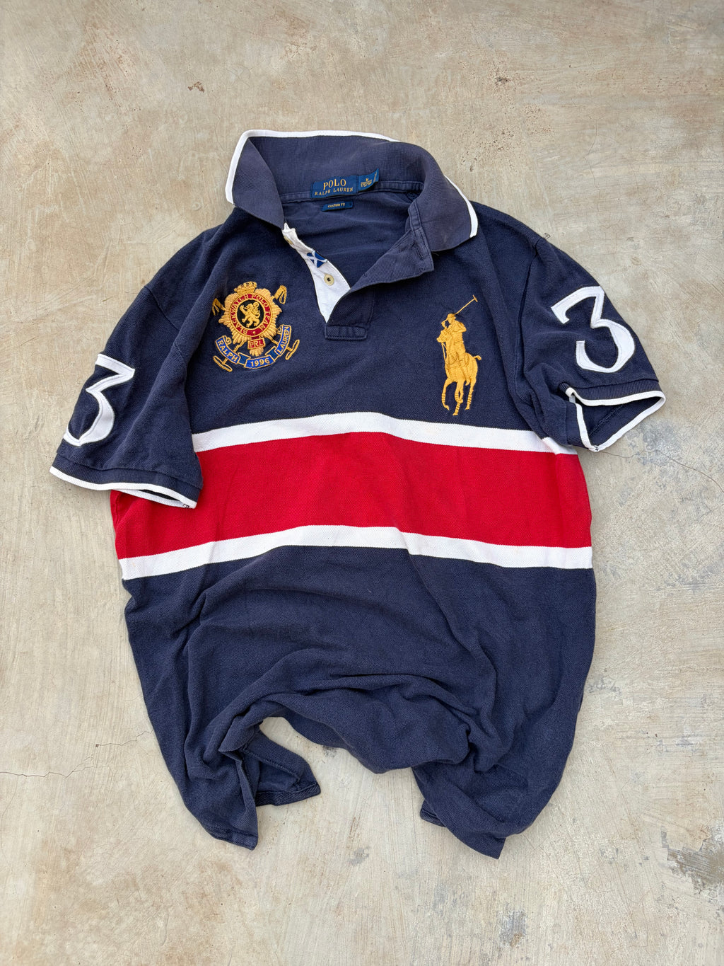 Vintage Polo Ralph Lauren Big Pony Rugby Polo Shirt M