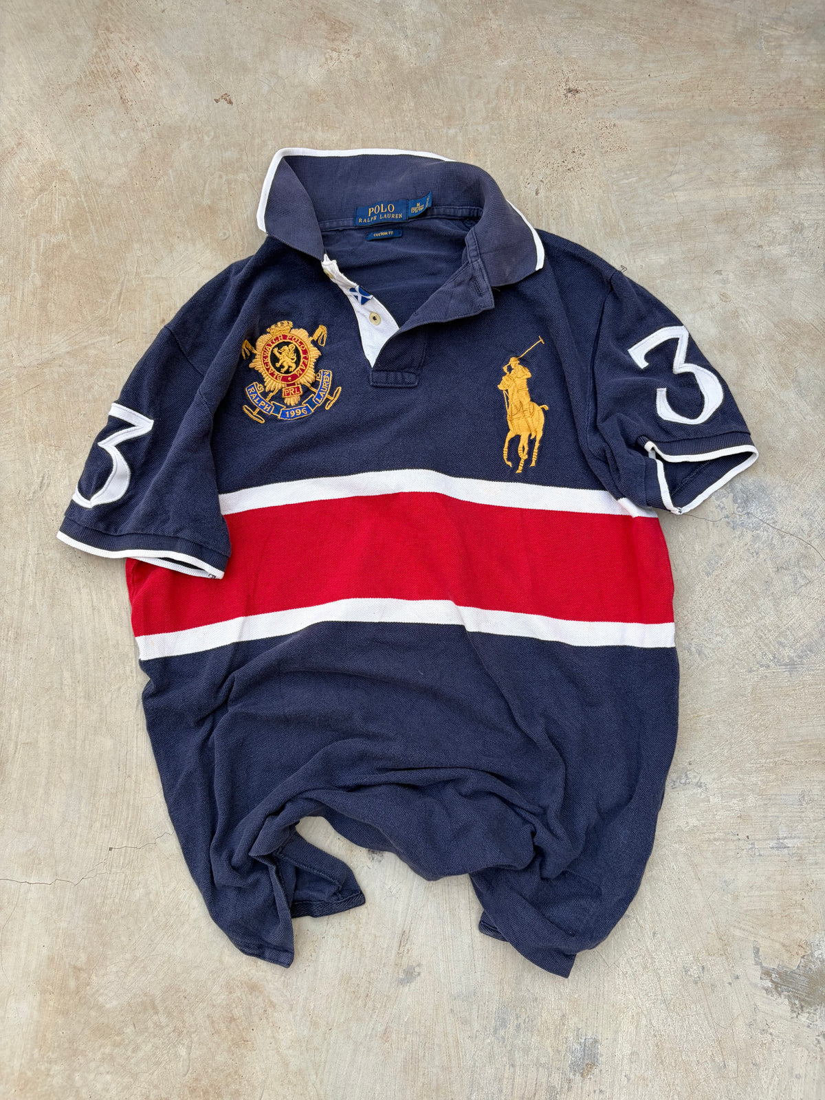 Vintage Polo Ralph Lauren Big Pony Rugby Polo Shirt M