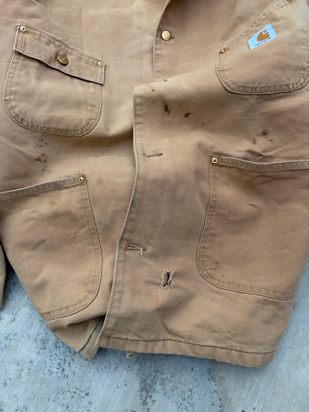 Vintage 80s Carhartt Chore Coat Jacket XL