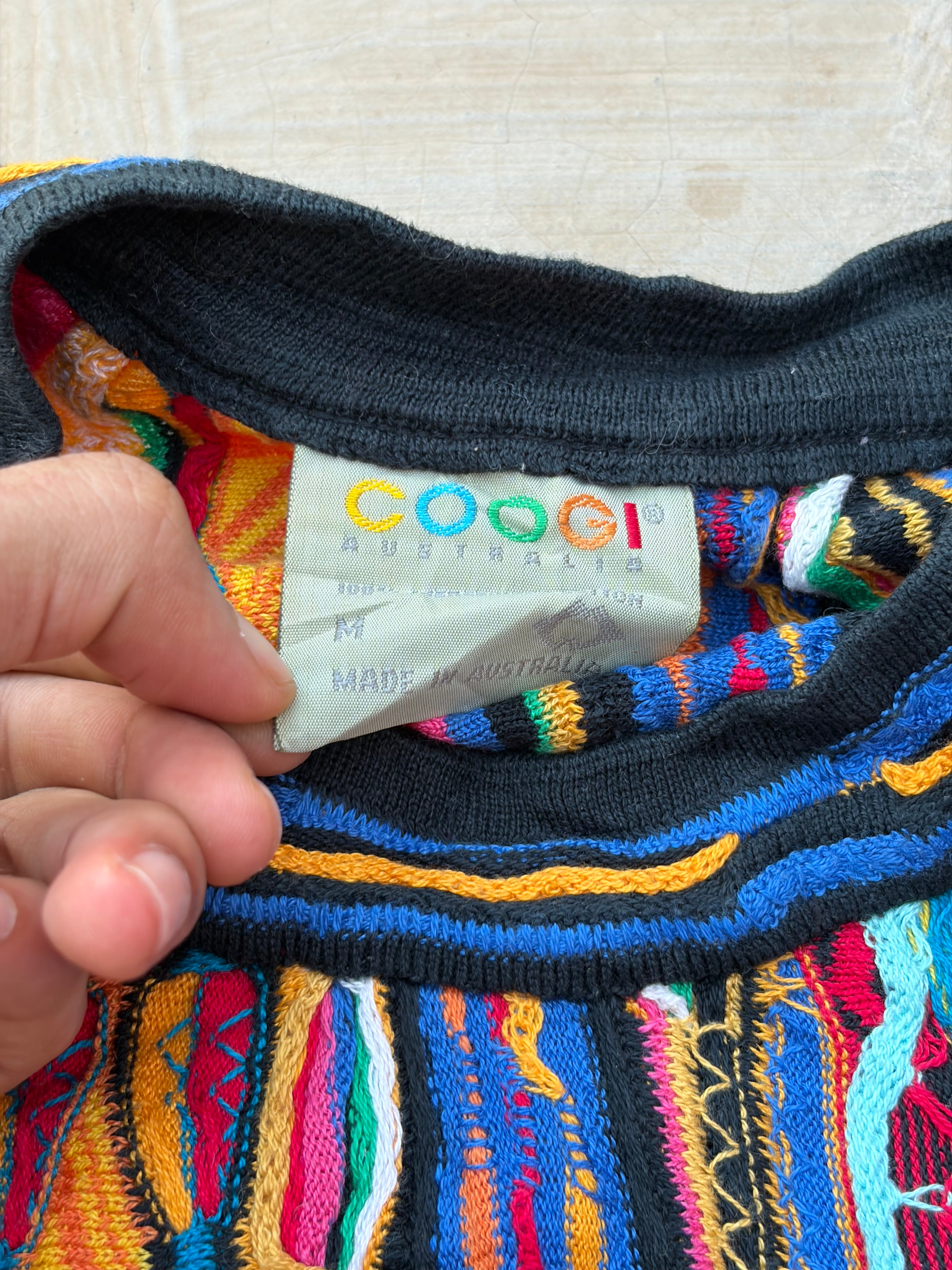 90s Coogi Australia Pure New Wool Knit Sweater Made In Australia M