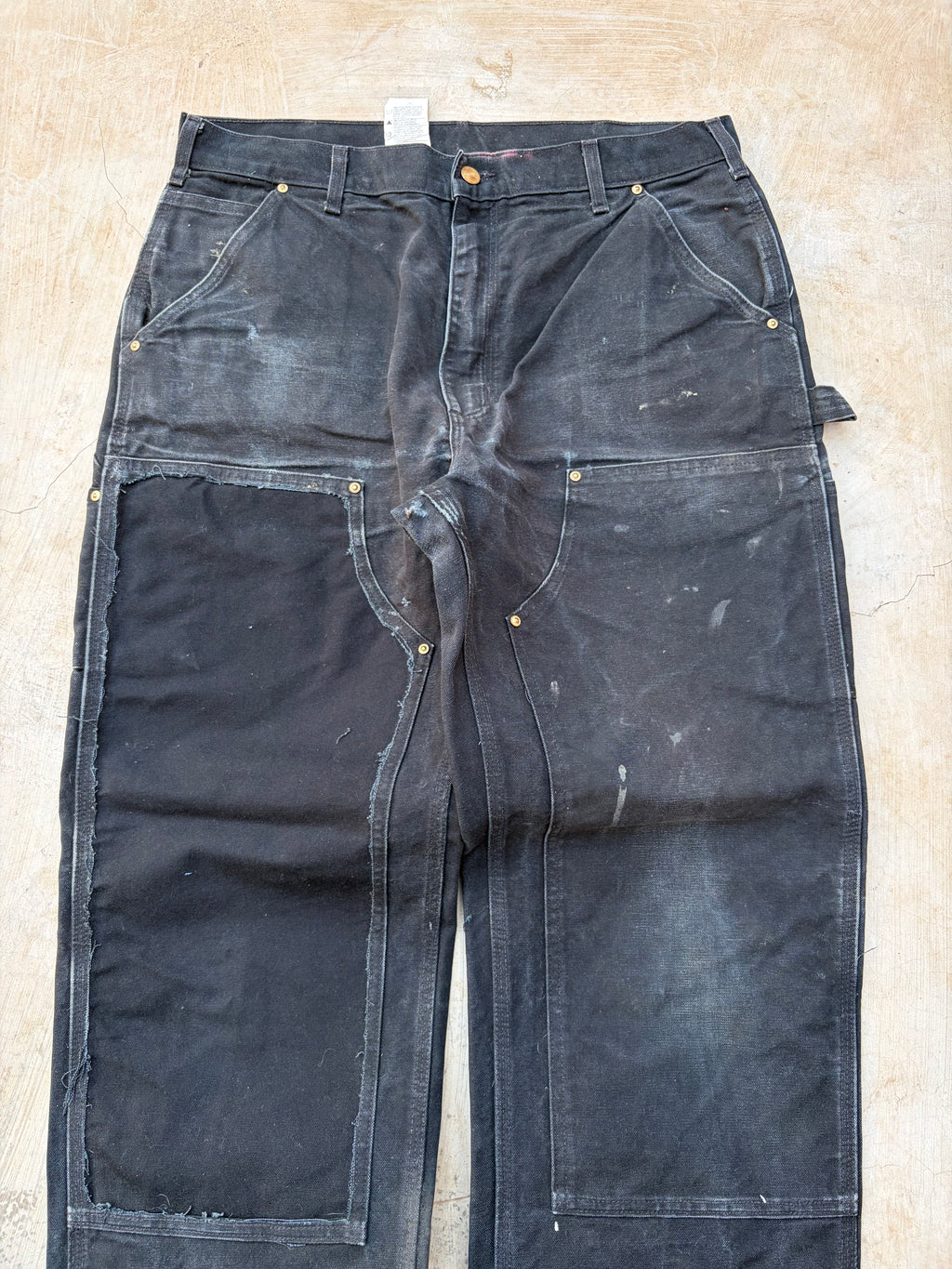 Vintage 00s Carhartt Double Knee Pant Black Faded 36