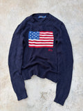 Vintage Polo Ralph Lauren American Flag Sweater – Made in USA M