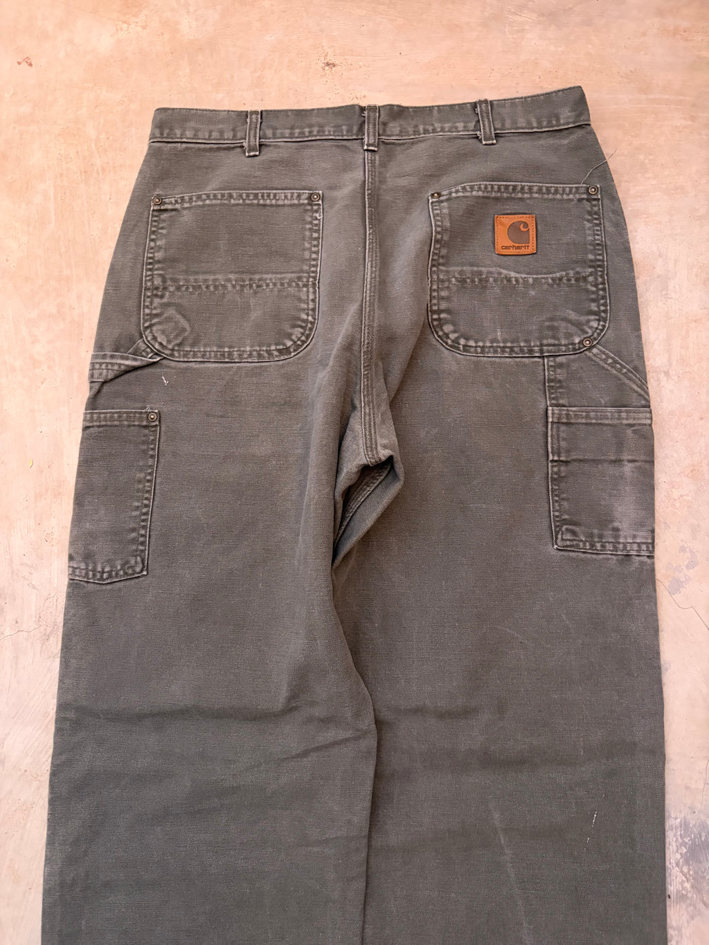 Vintage Painted & Faded Carhartt Double Knee Mos 34