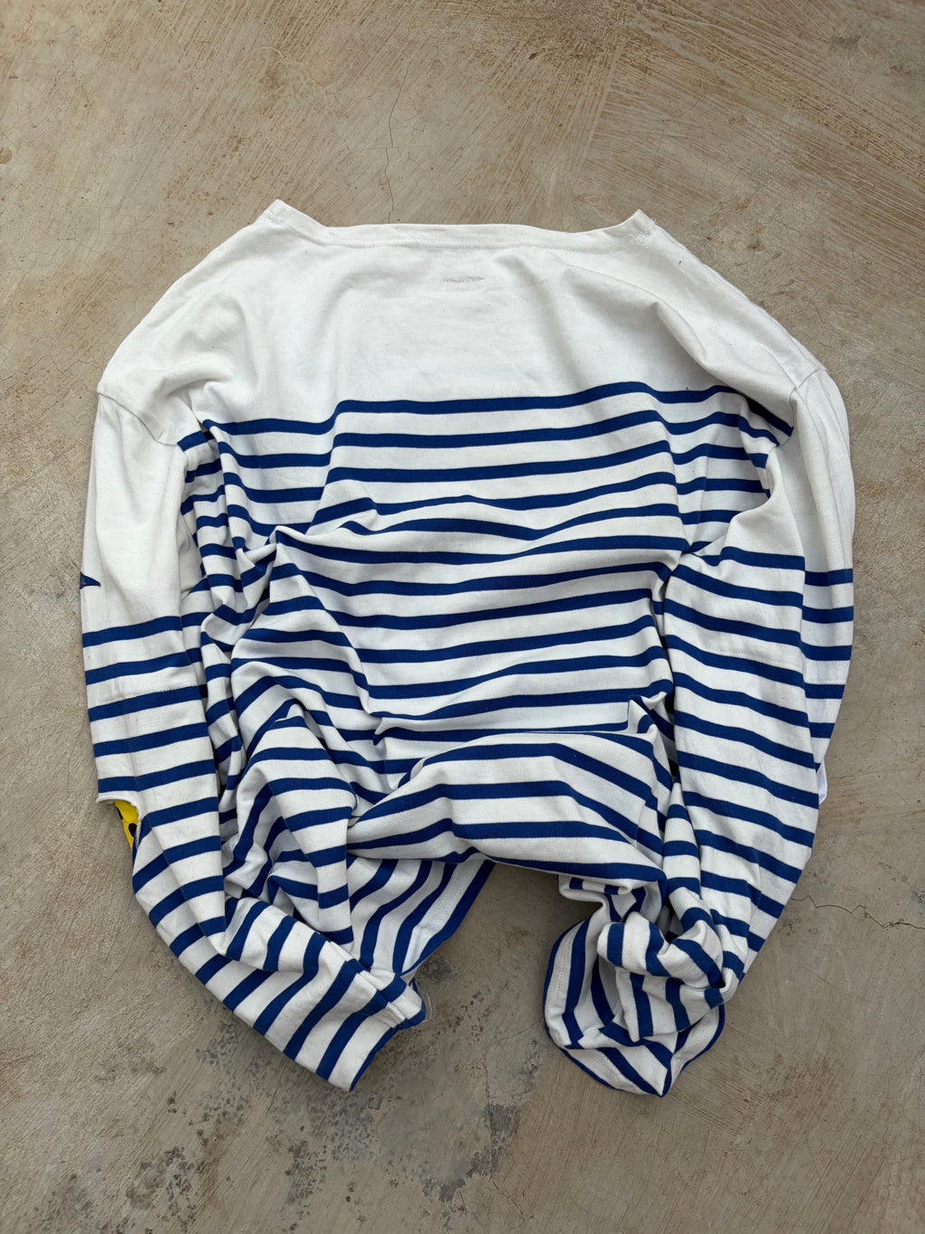 Vintage Kapital Border Smile Long Sleeve Tee L
