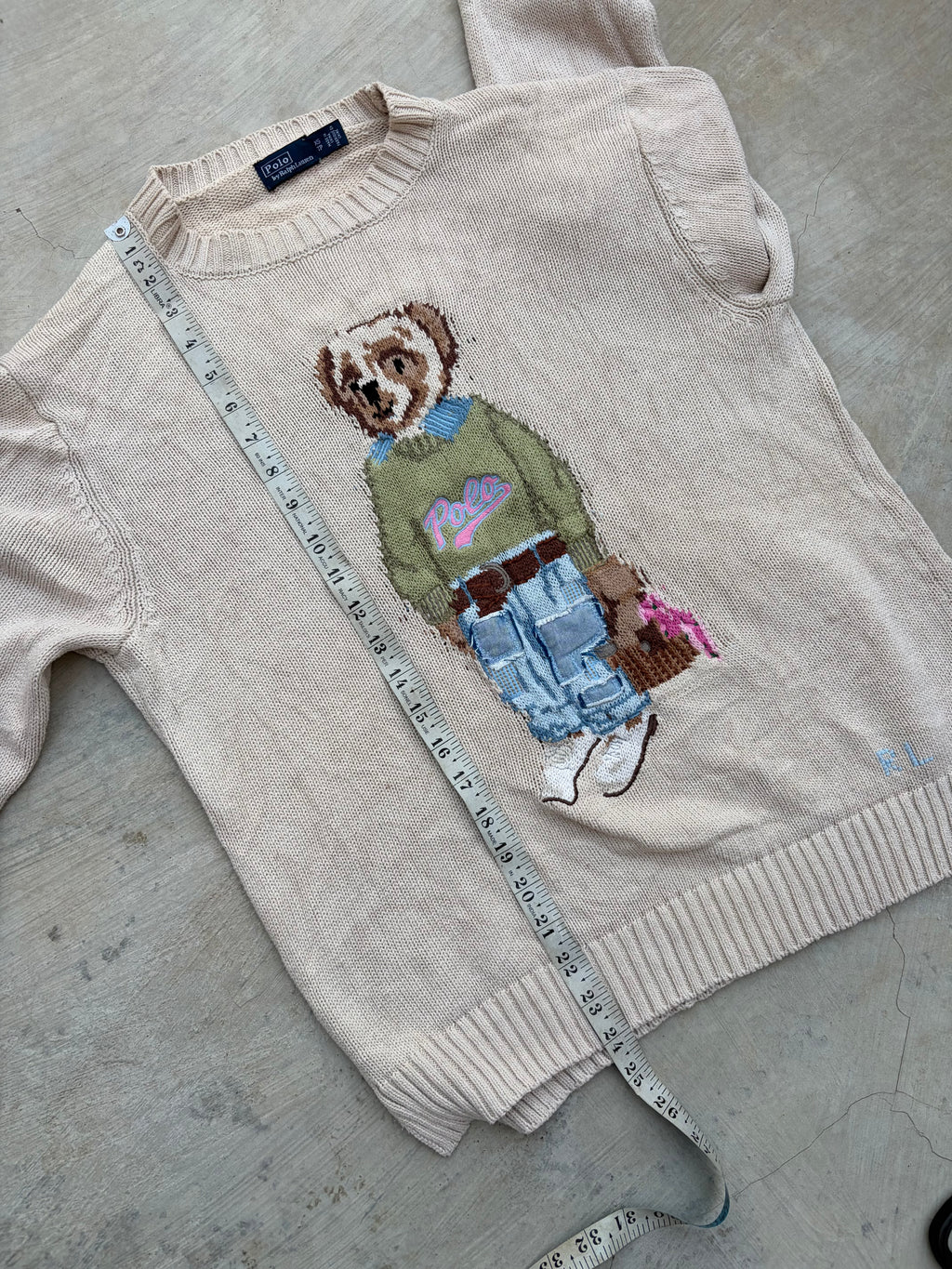 Rare Vintage Polo Ralph Lauren Bear Sweater M