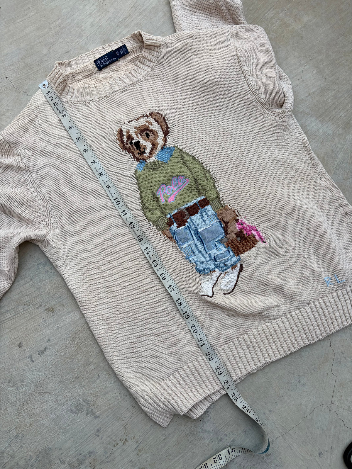 Rare Vintage Polo Ralph Lauren Bear Sweater M