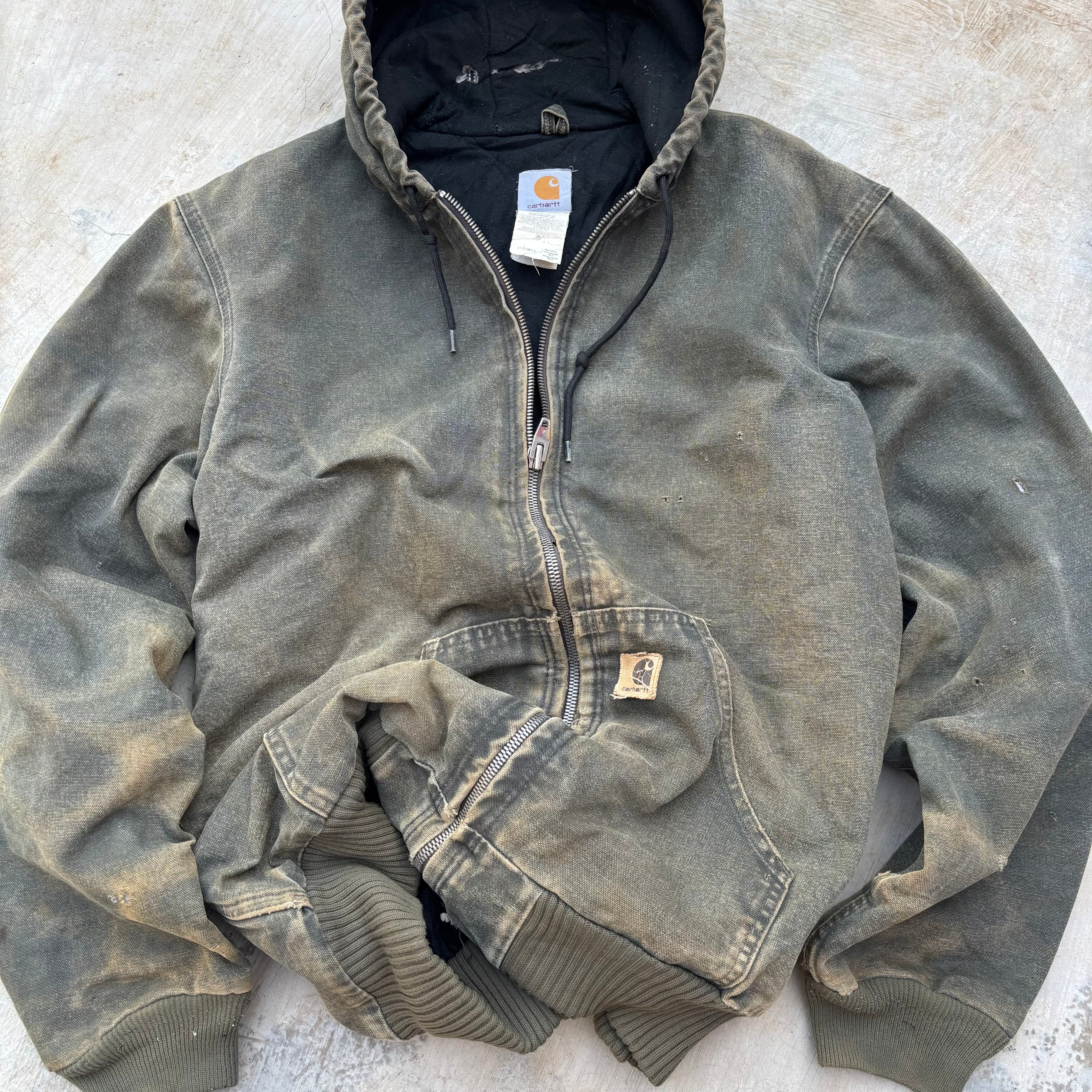 Vintage 00s Thrashed Sunfaded Carhartt Active Jacket Mos M