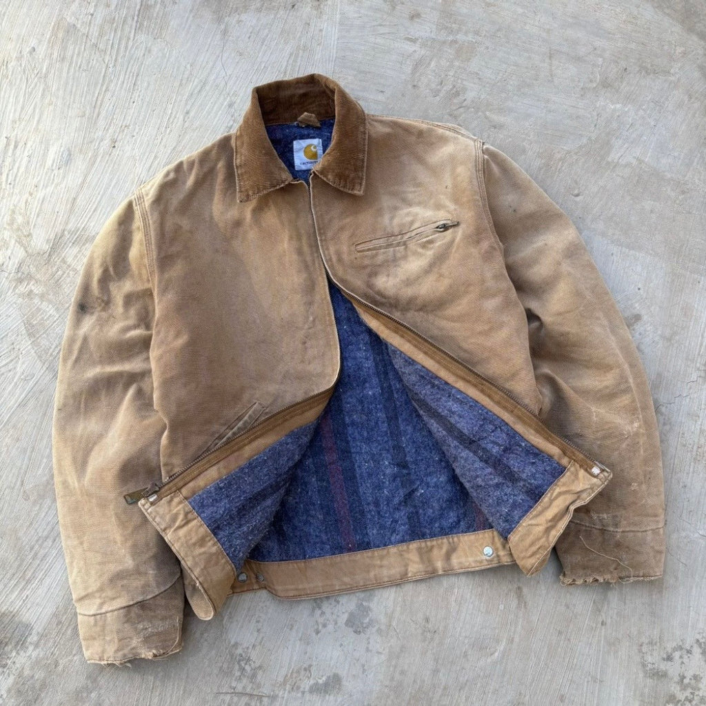 Vintage 90s Faded Carhartt Detroit Jacket BRN M