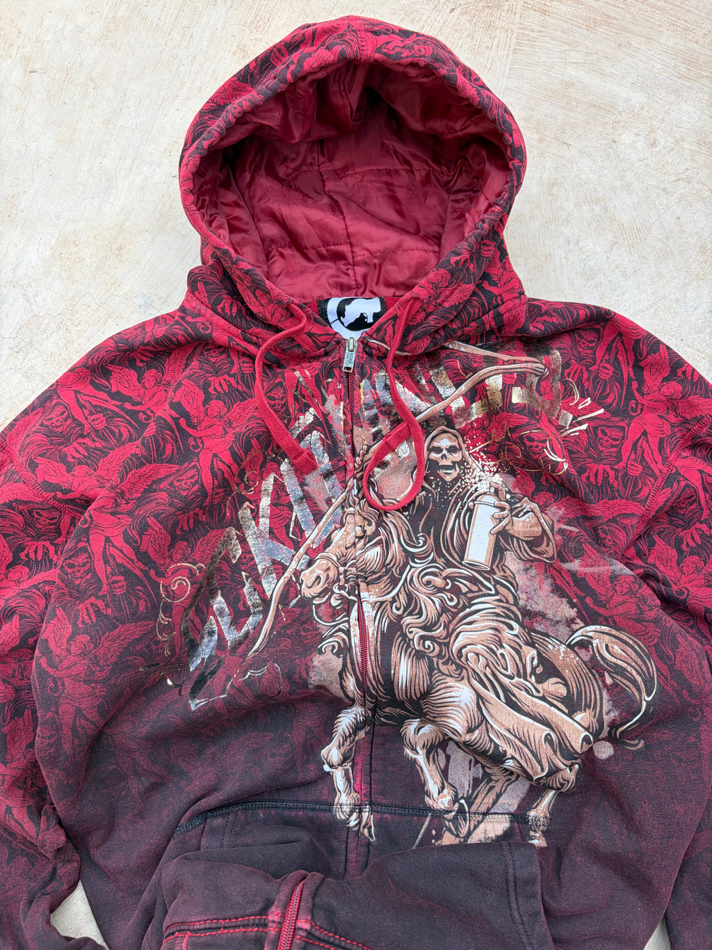 Vintage 00s Ecko UNLTD Zip Hoodie 3XL Oversized
